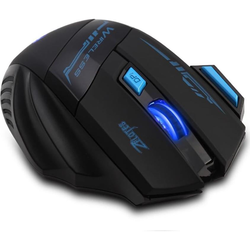 Ratón Óptico Inalámbrico Zelotes F14 2400 DPI USB Negro