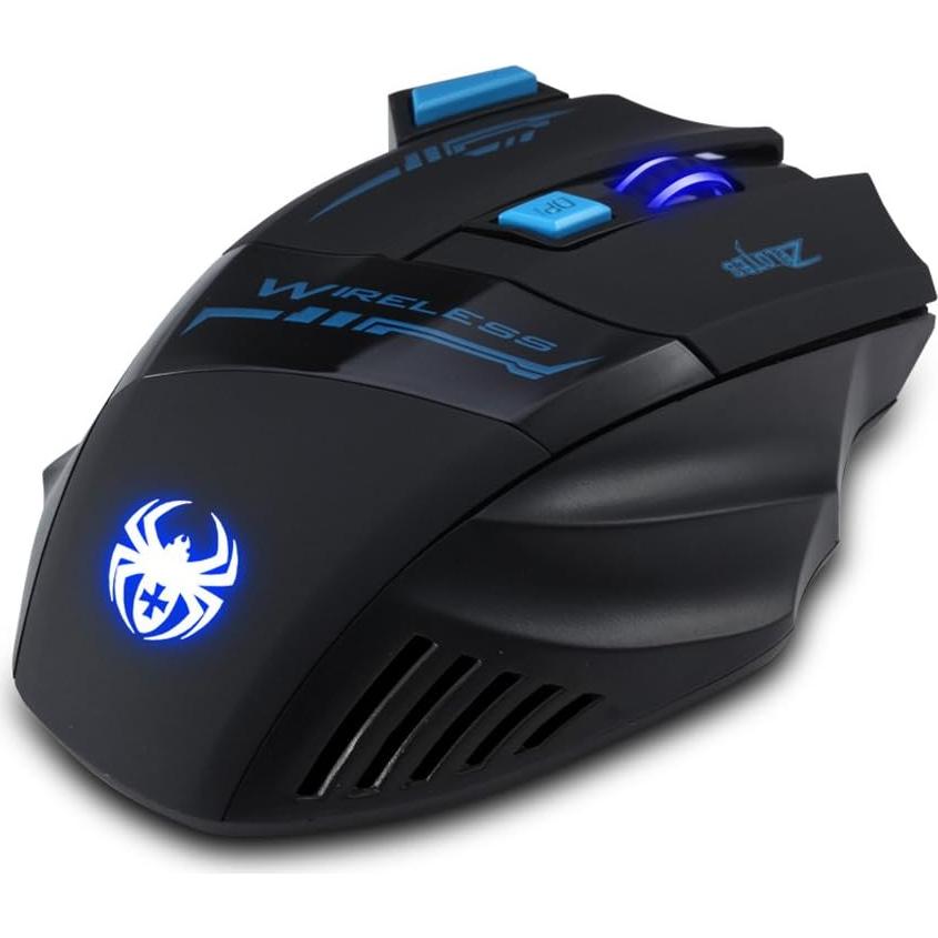 Ratón Óptico Inalámbrico Zelotes F14 2400 DPI USB Negro