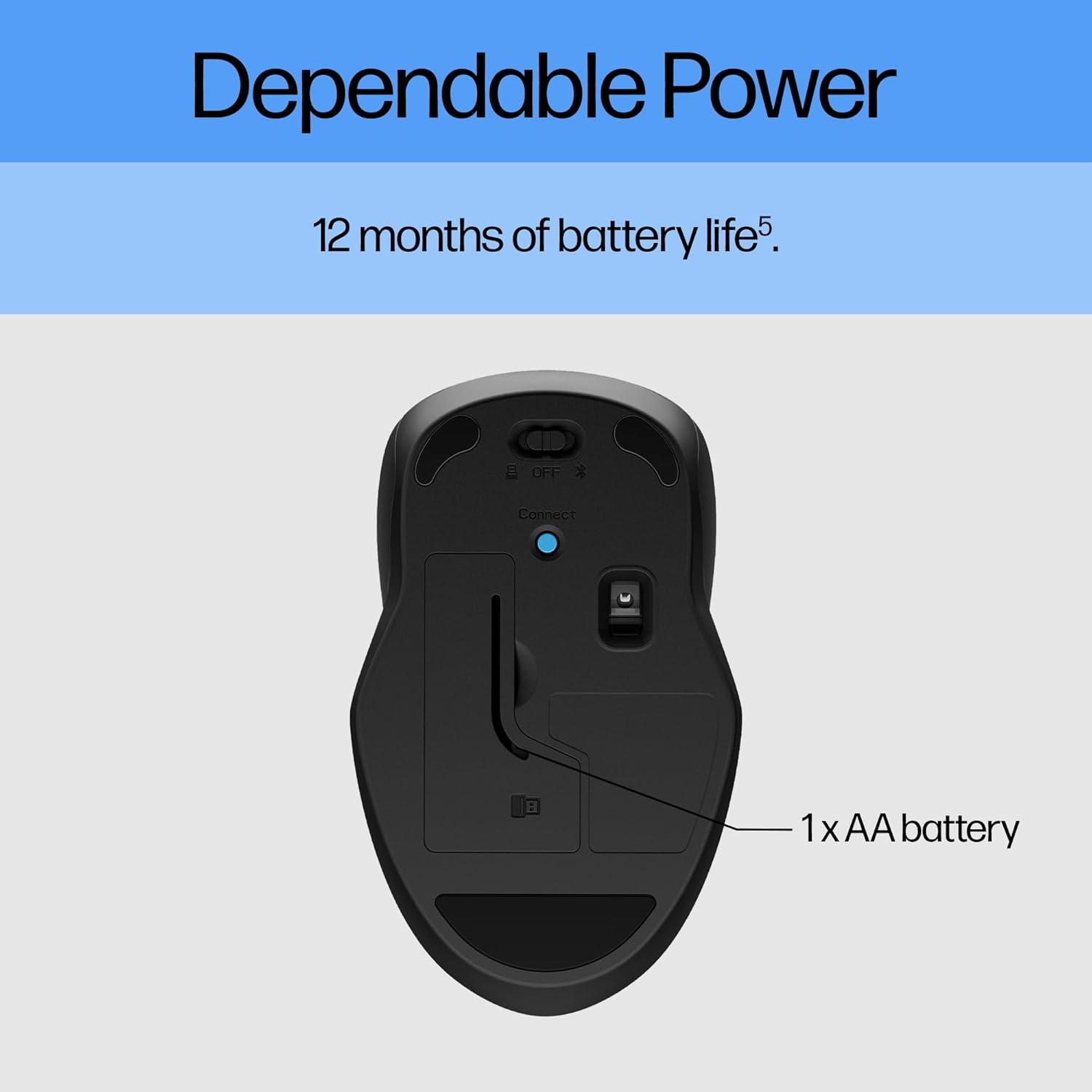 Ratón Inalámbrico HP 250 Doble - Conectividad 2.4GHz/Bluetooth