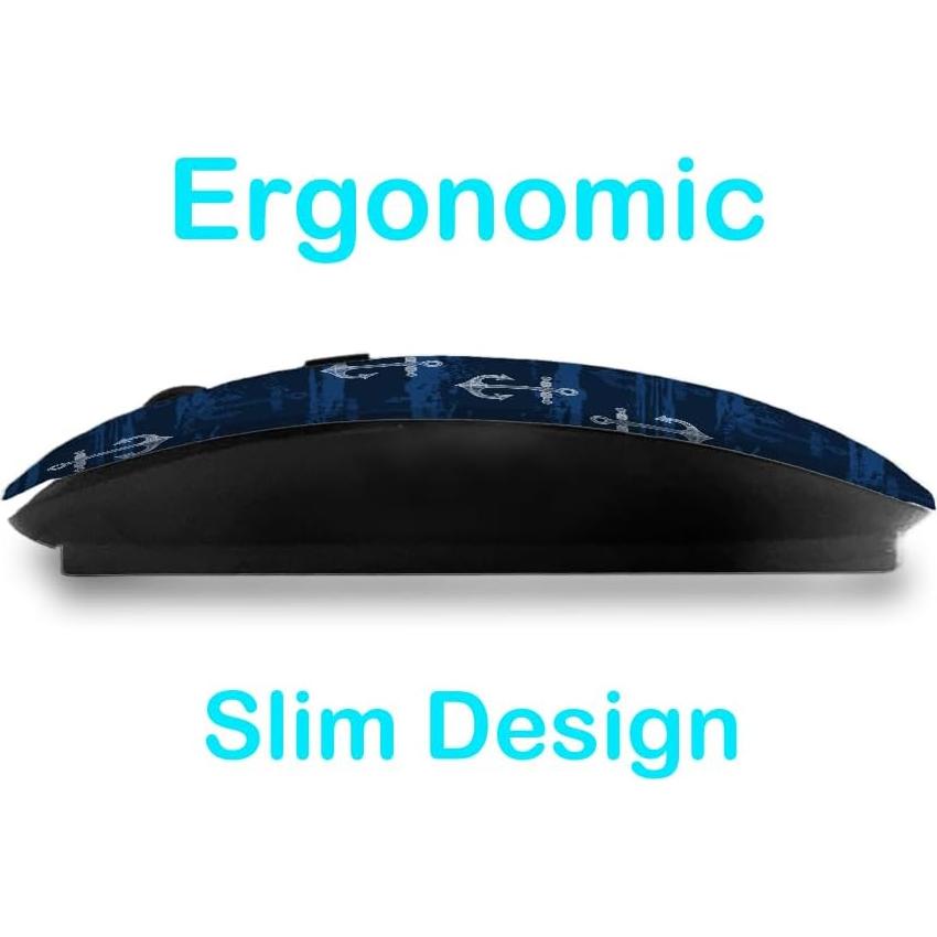 Ratón Inalámbrico USB Sanacci Ergonómico Patrón Anclas