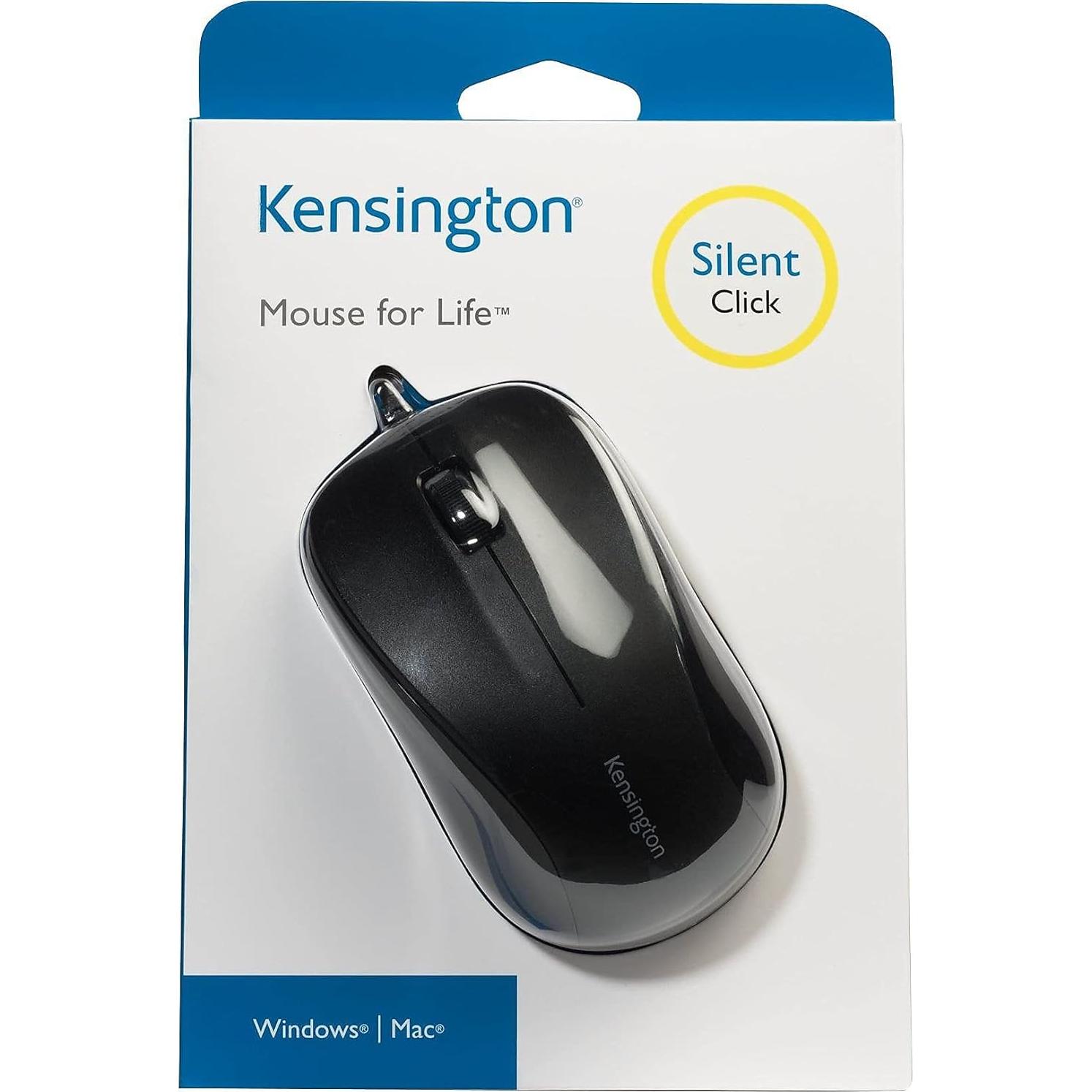 Ratón Silencioso Kensington K72110US USB con Cable Negro