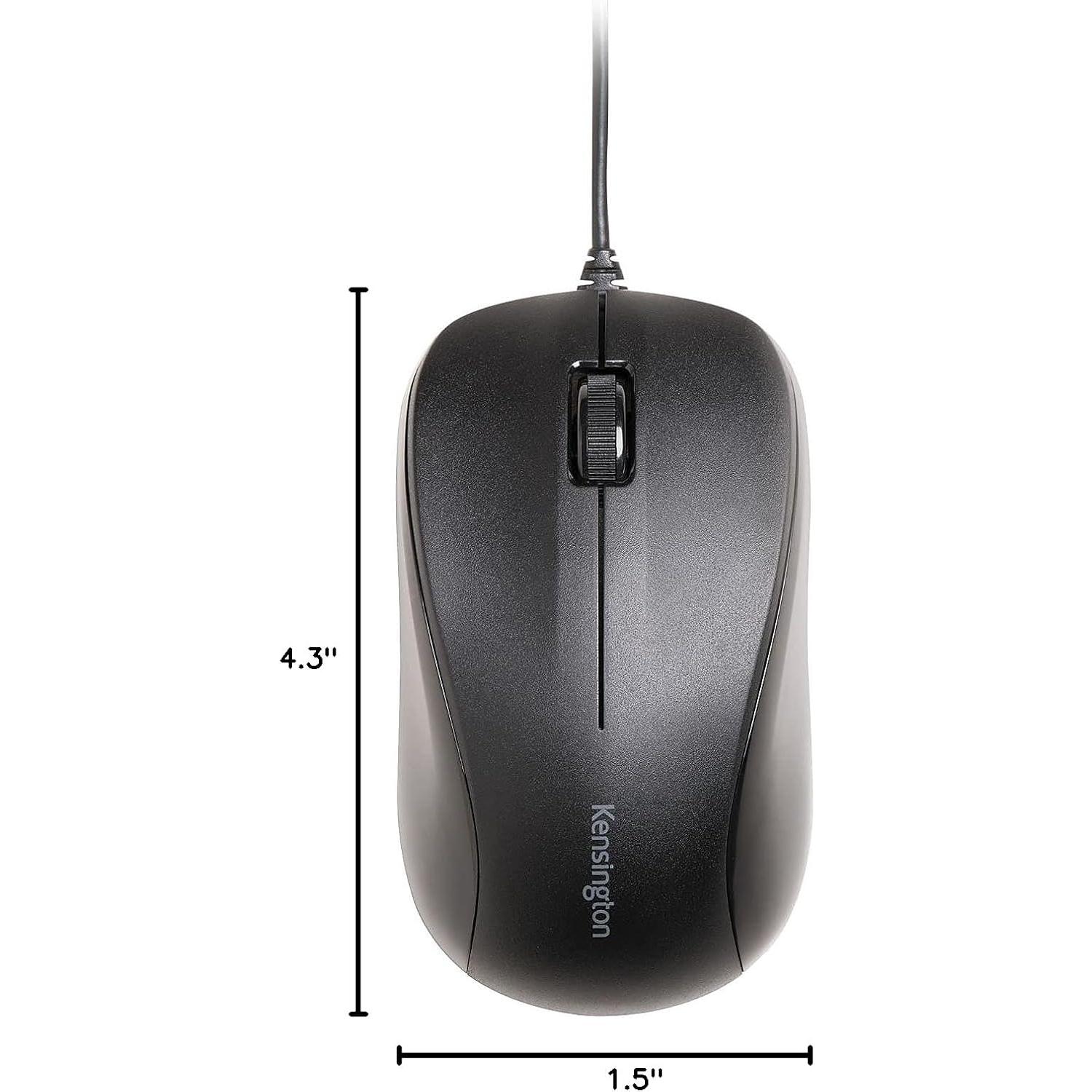 Ratón Silencioso Kensington K72110US USB con Cable Negro