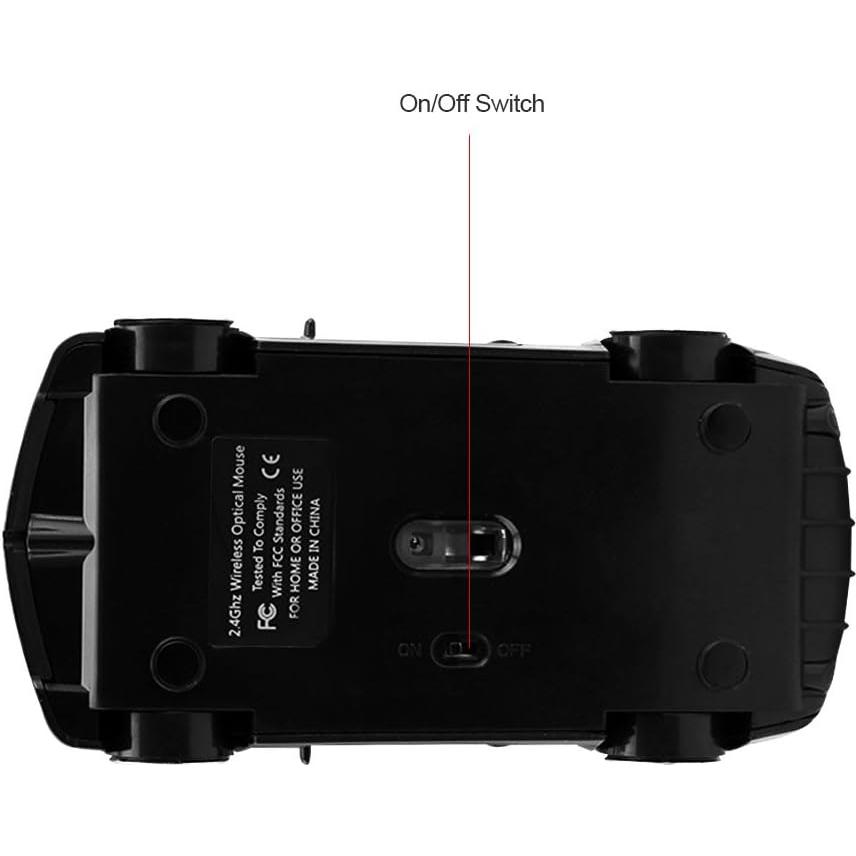 Ratón Inalámbrico 3D Óptico Aikchi Negro Ergonómico