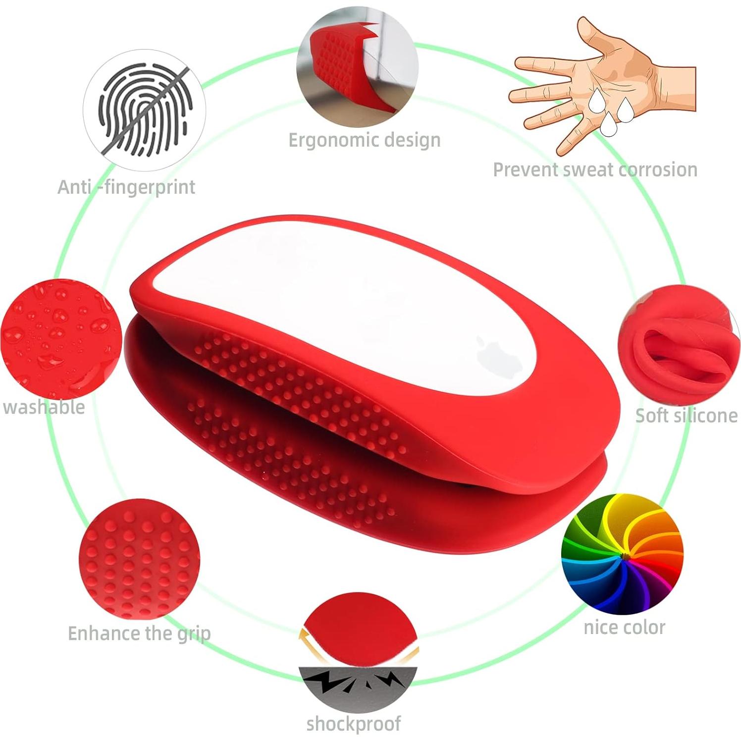 Funda de Silicona AKSHFETH para Apple Magic Mouse 1 y 2 - Antideslizante