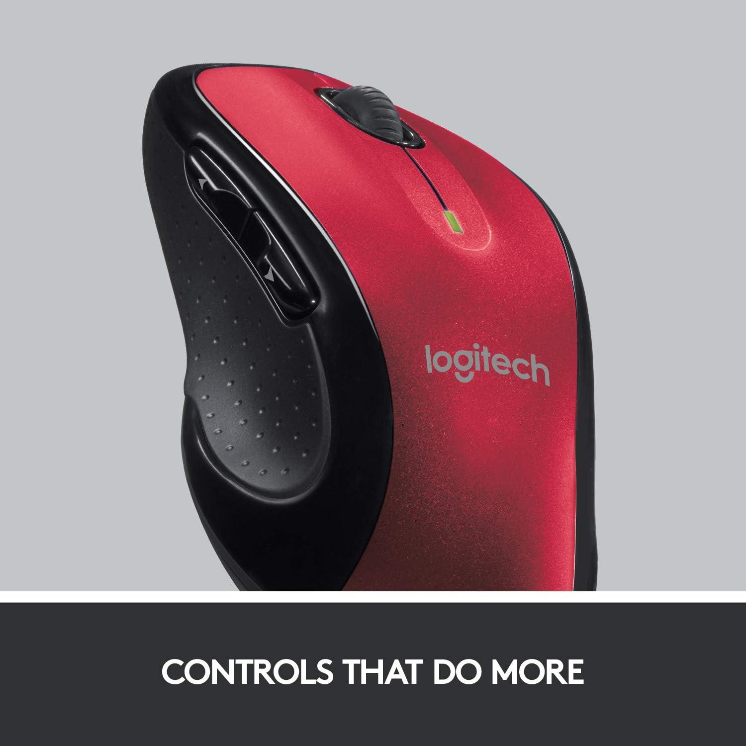 Ratón Inalámbrico Logitech M510 Rojo - Ergonomía y Control