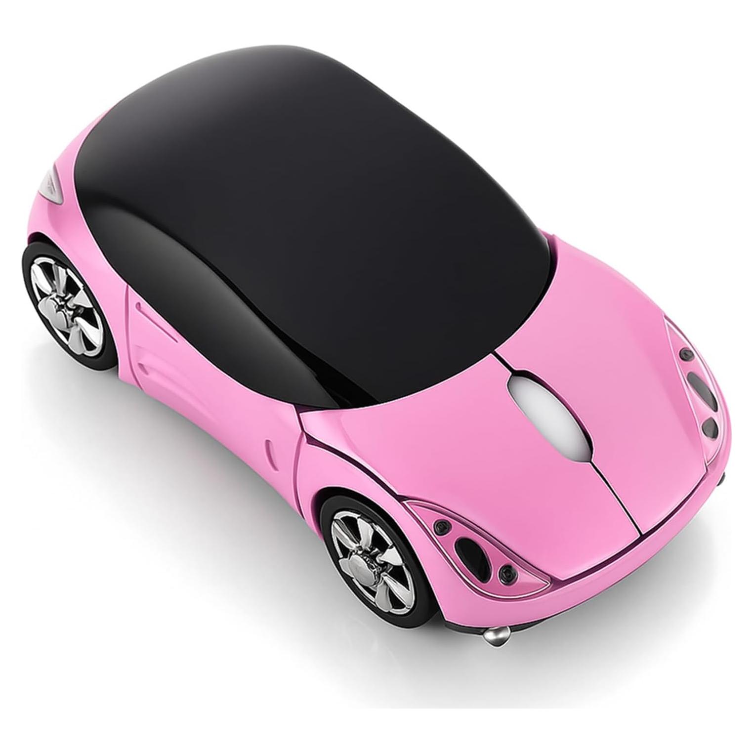 Ratón Inalámbrico Zerone 1600DPI Rosa Ergonómico USB