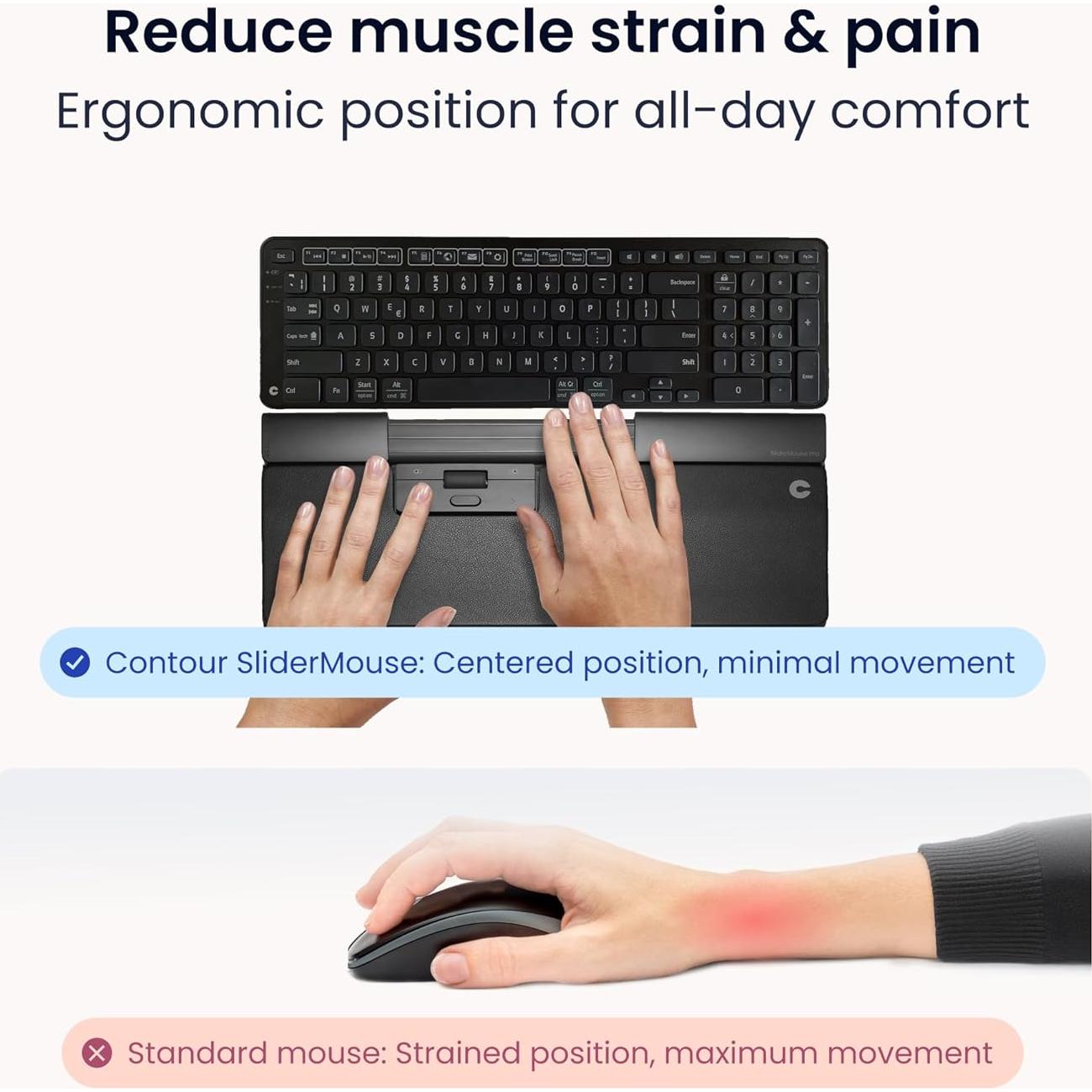 Mouse Ergonómico Contour SliderMouse Pro con Cable 38.1cm