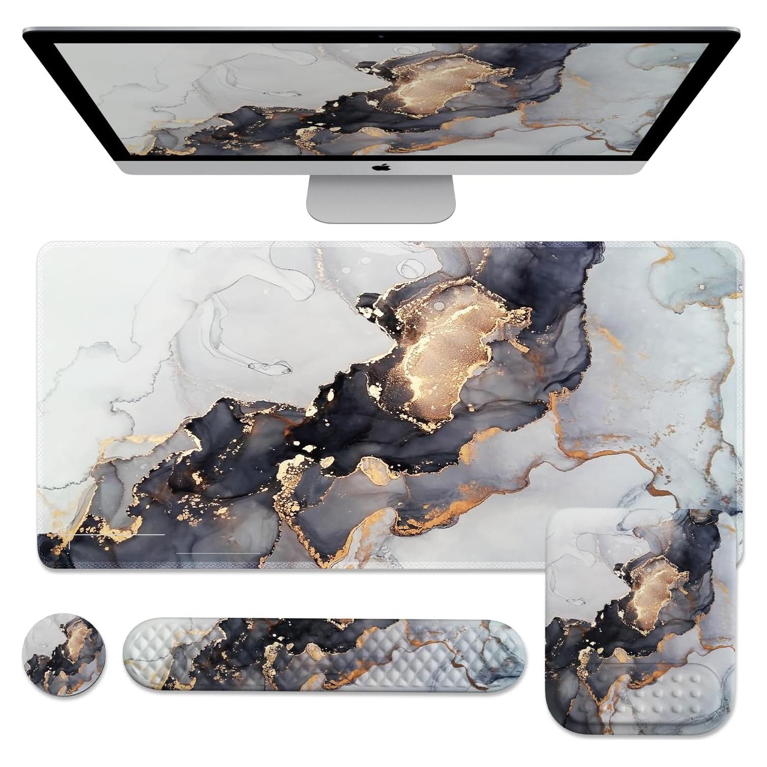 Set de Alfombrillas Ergonómicas iCasso 4 en 1 Mármol Gris