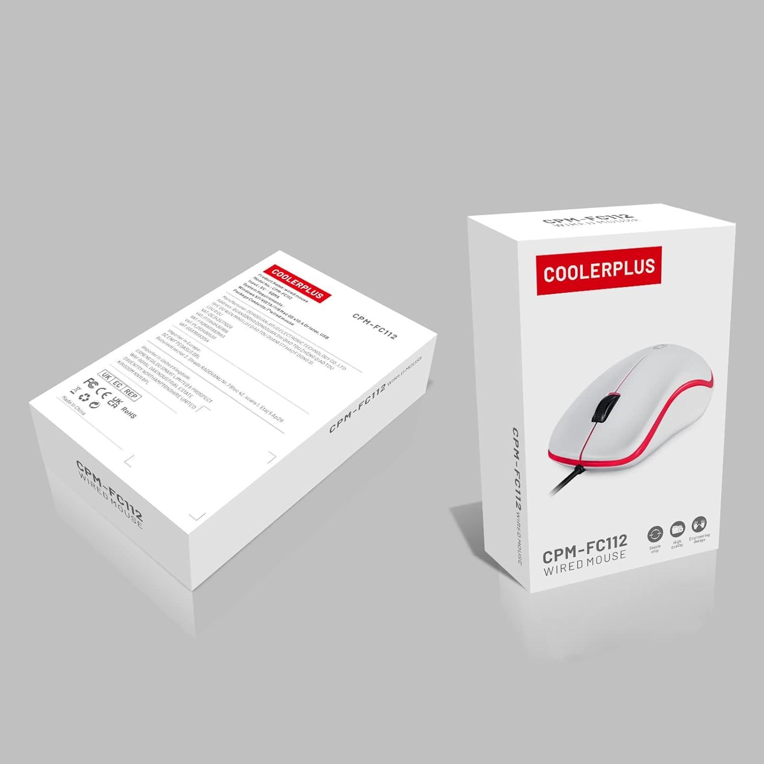 Ratón Óptico USB Coolerplus FC112 Negro 1000 DPI para PC