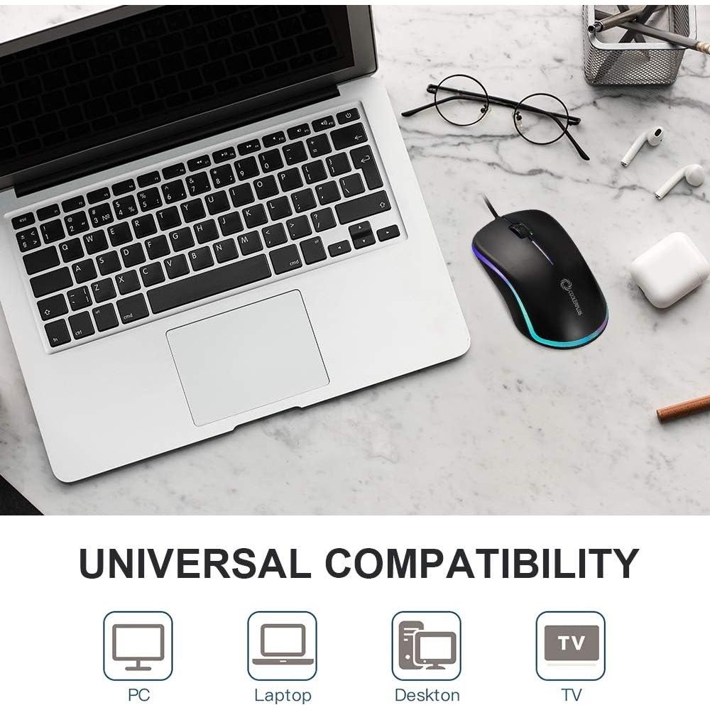 Ratón Óptico USB Coolerplus FC112 Negro 1000 DPI para PC