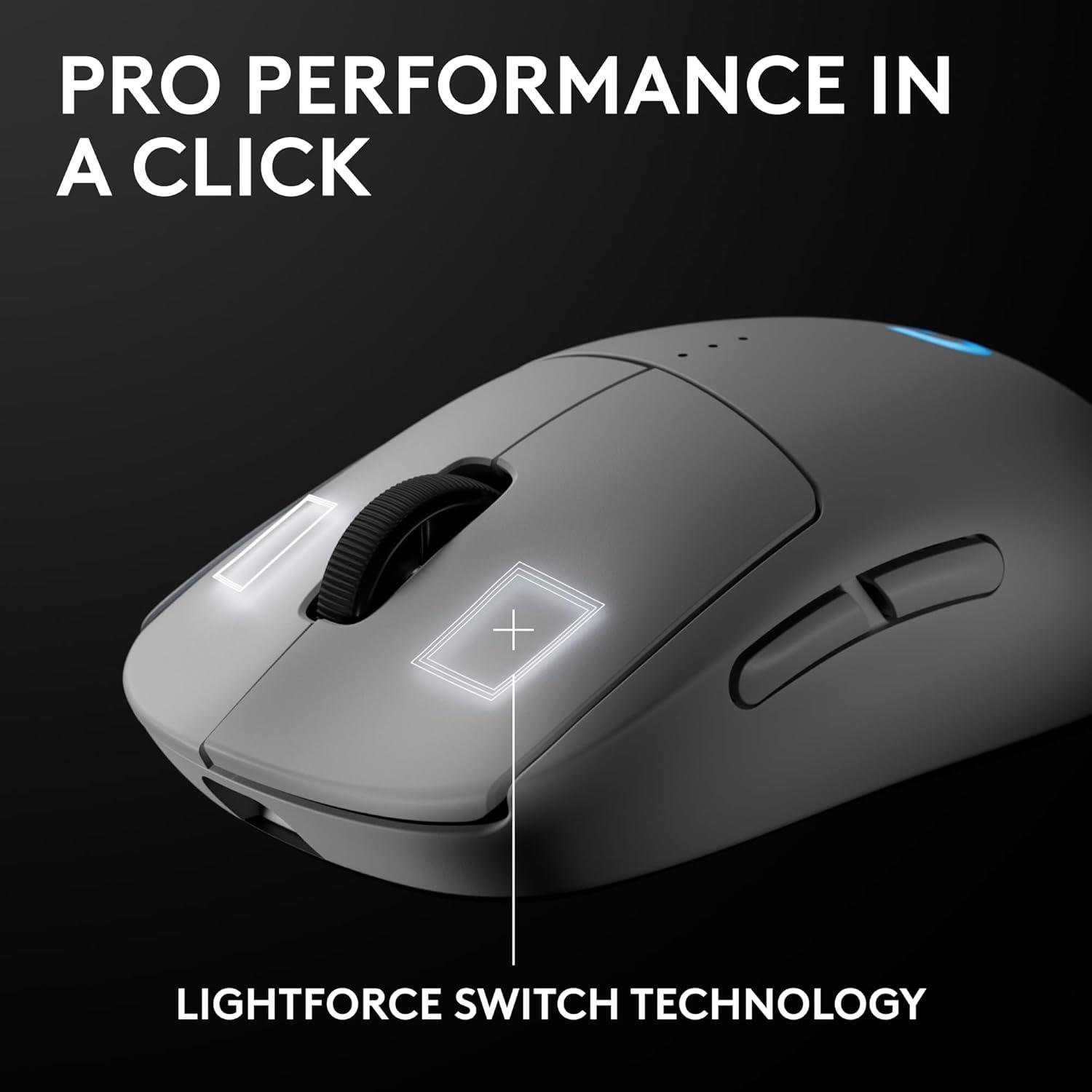 Logitech G PRO 2 Ratón Inalámbrico para Juegos Blanco 44K DPI