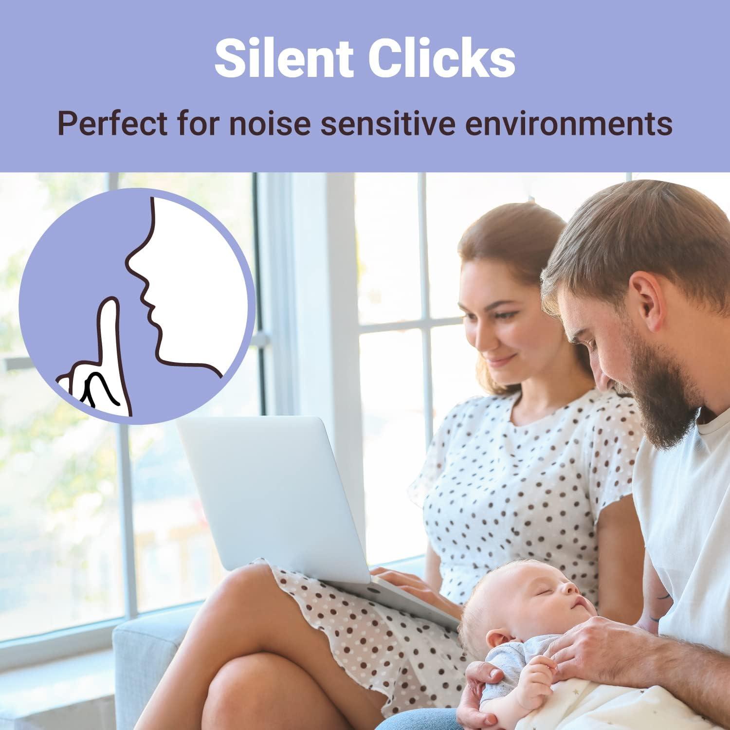 ELECOM Purple Demon Face Mouse, 2.4GHz USB Wireless, Ambidextrous Design, Silent Click, Lightweight, Computer Portable Mice, Plug and Play, Girls and Kids, for PC, Laptop, Windows and Mac