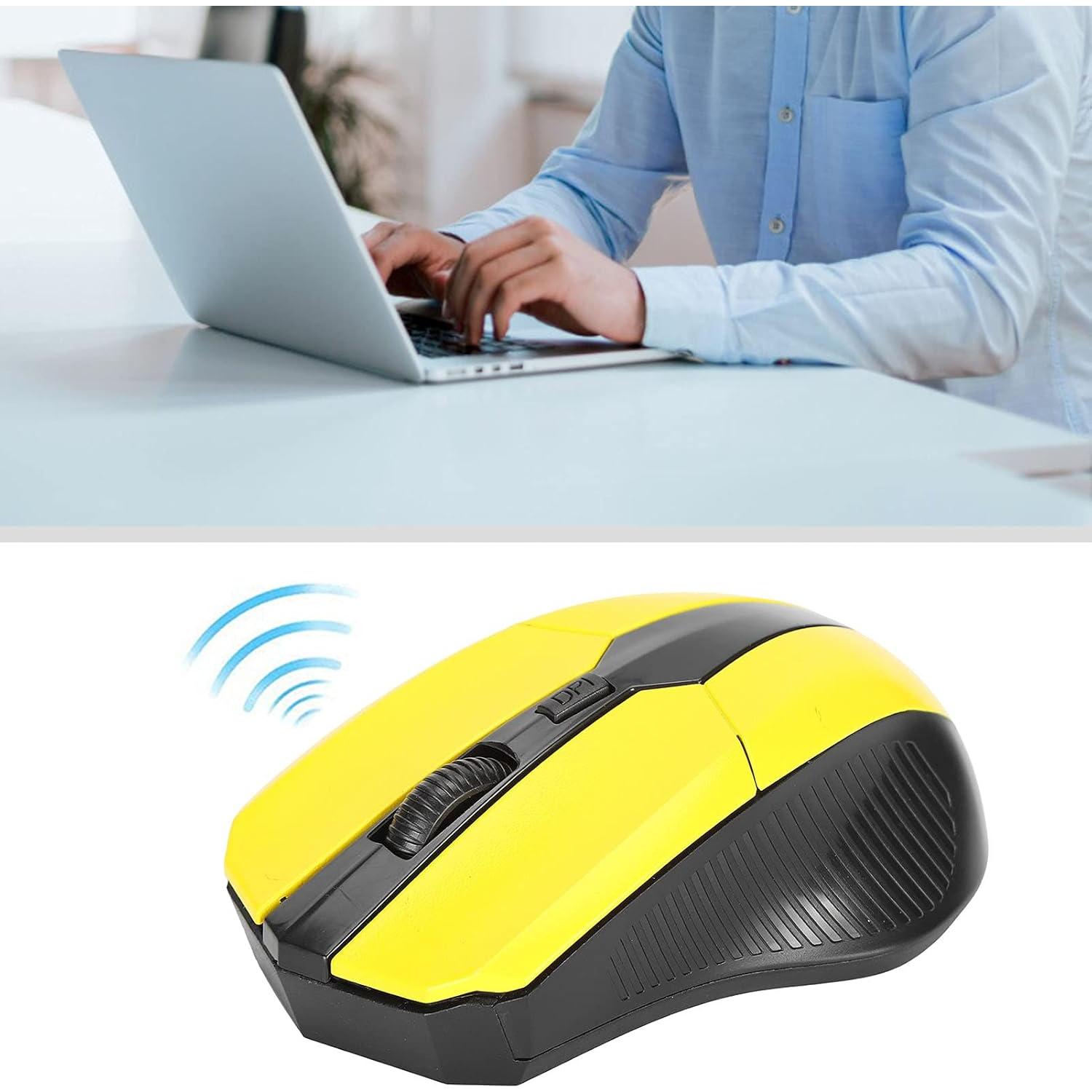 Ratón Inalámbrico USB Tangxi Amarillo 800-1600 DPI