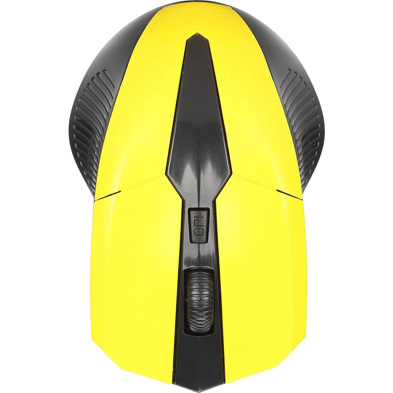 Ratón Inalámbrico USB Tangxi Amarillo 800-1600 DPI