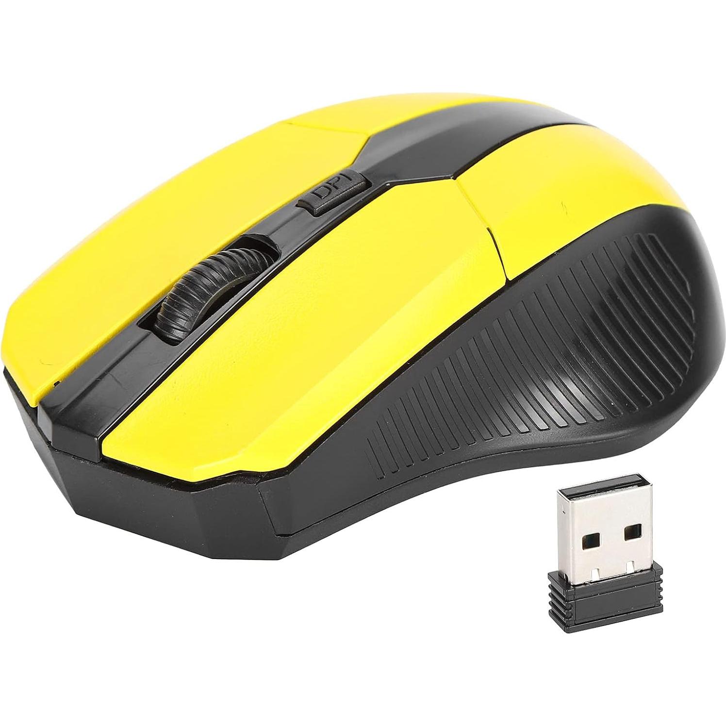 Ratón Inalámbrico USB Tangxi Amarillo 800-1600 DPI