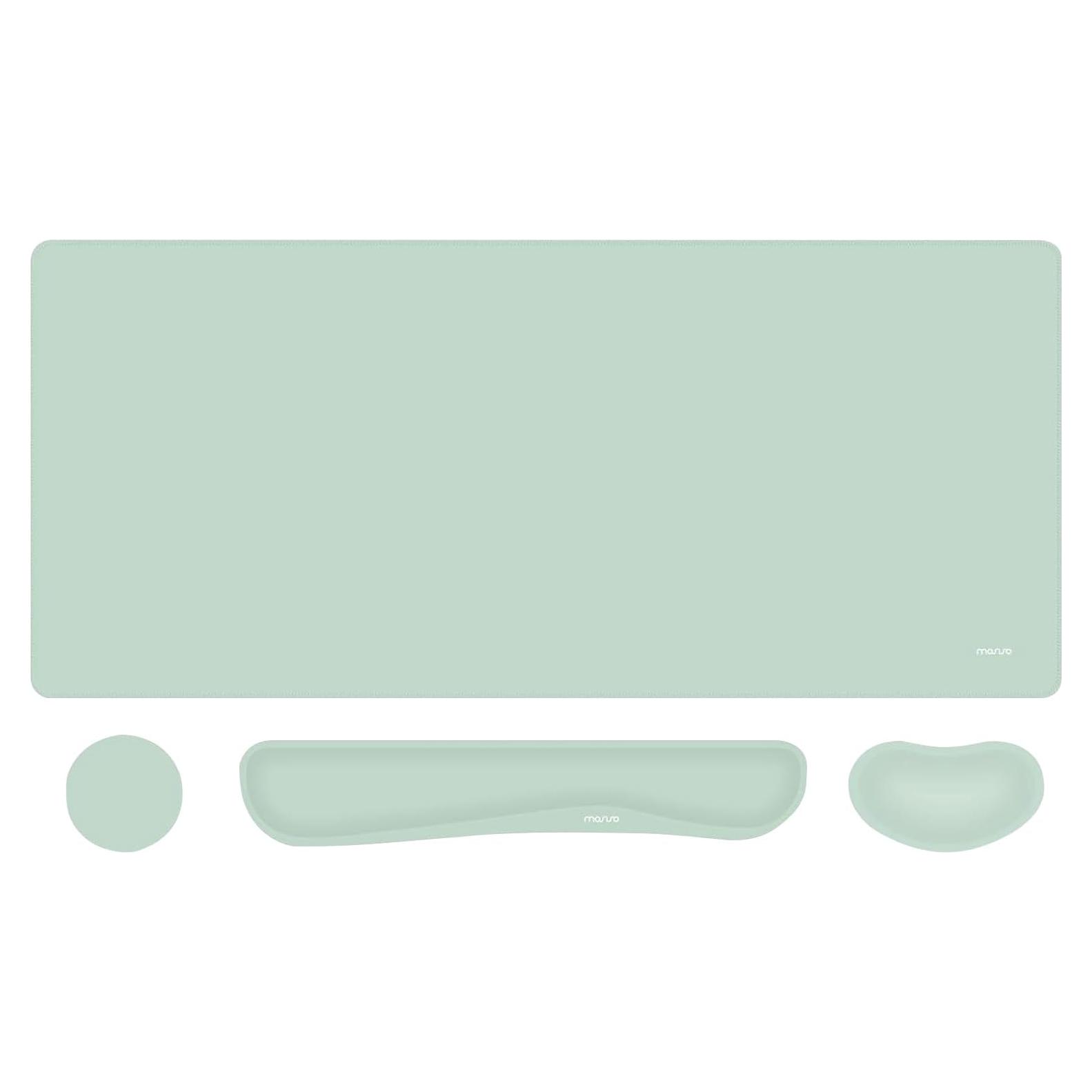 Conjunto Alfombrilla de Teclado y Ratón MOSISO Verde Menta