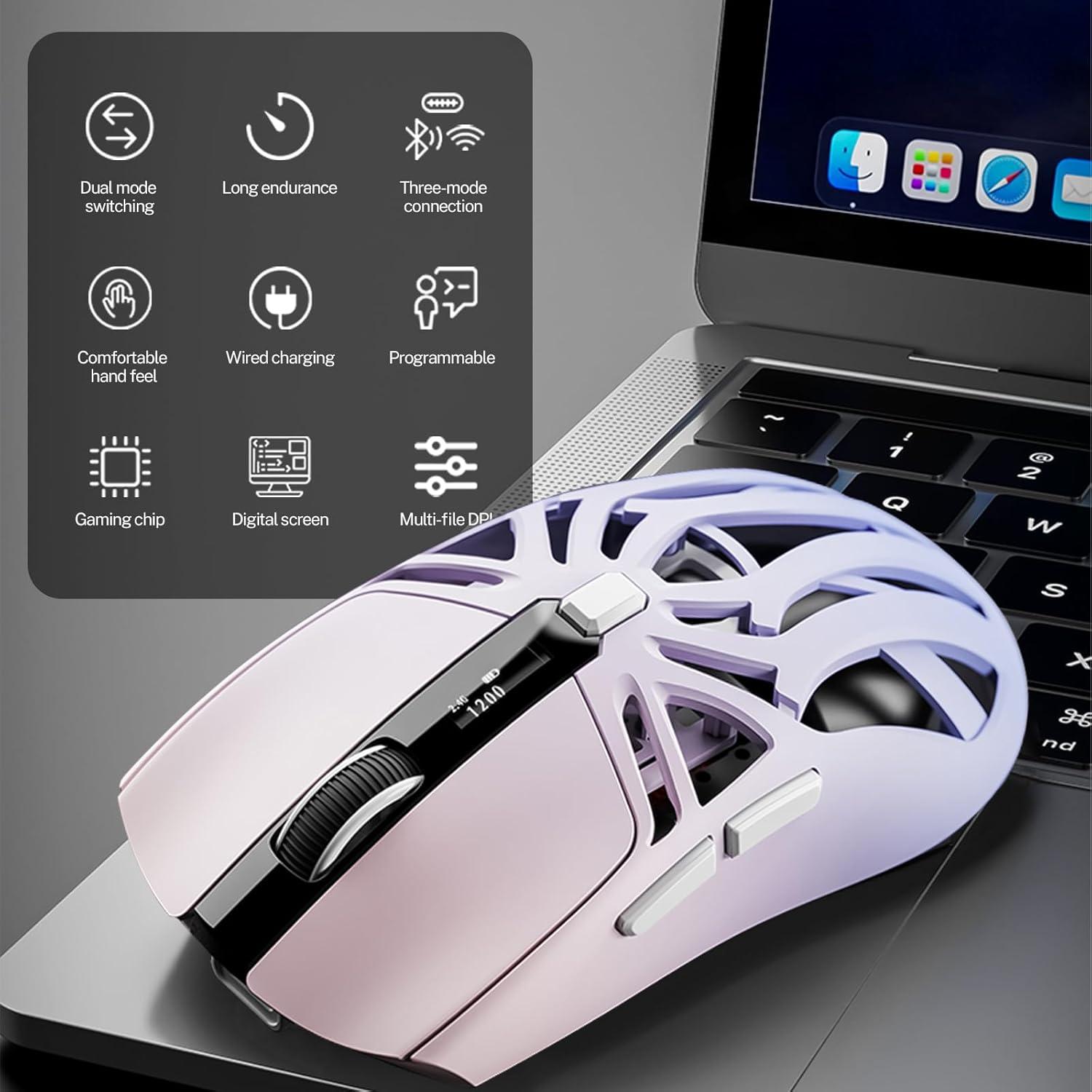 Ratón Gaming Inalámbrico Attoe SML-YXSB-01F 10000 DPI RGB