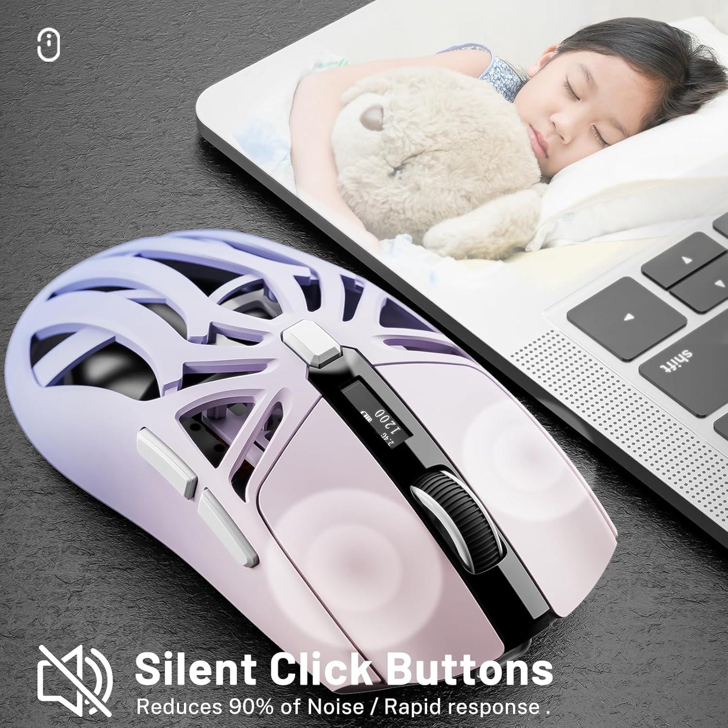 Ratón Gaming Inalámbrico Attoe SML-YXSB-01F 10000 DPI RGB