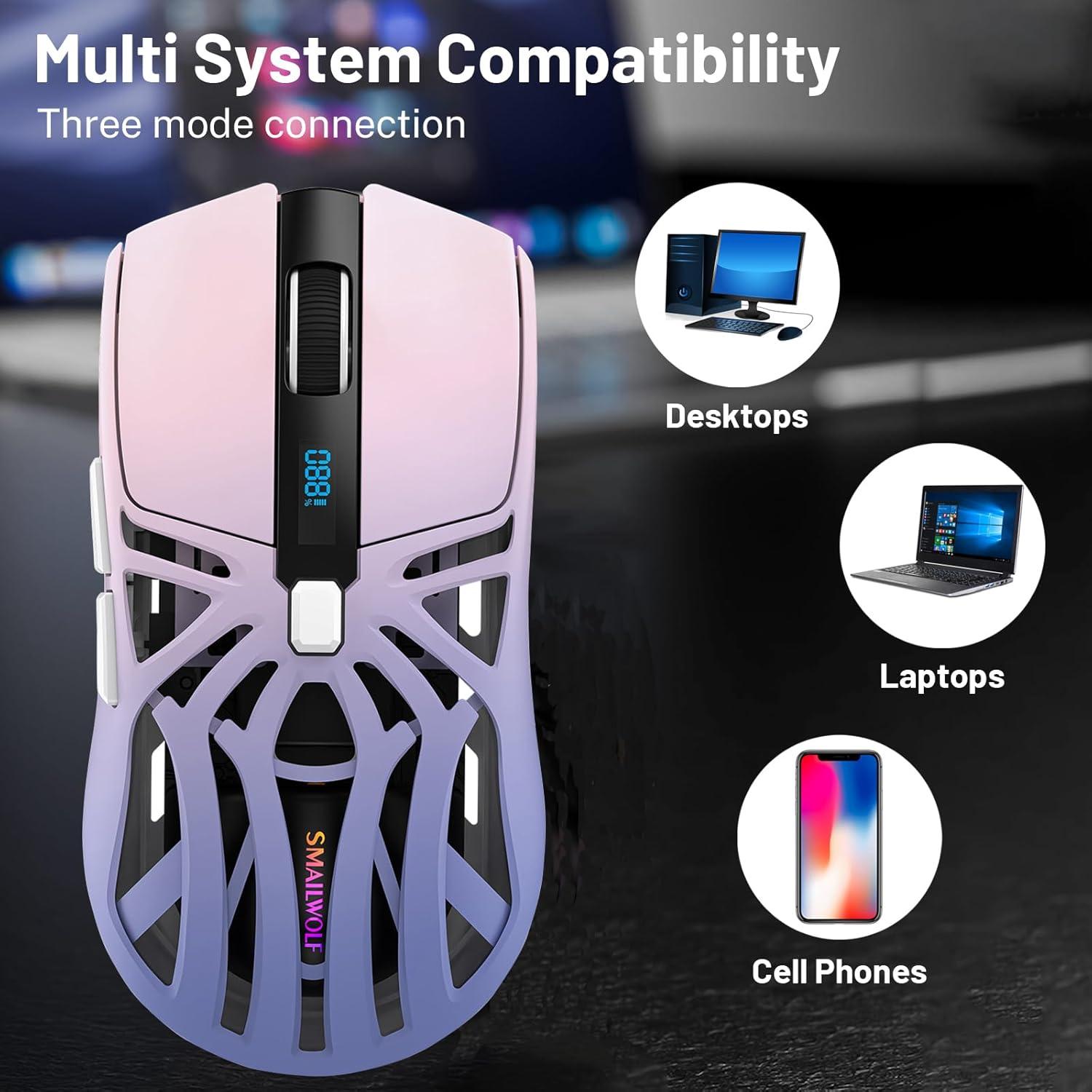 Ratón Gaming Inalámbrico Attoe SML-YXSB-01F 10000 DPI RGB