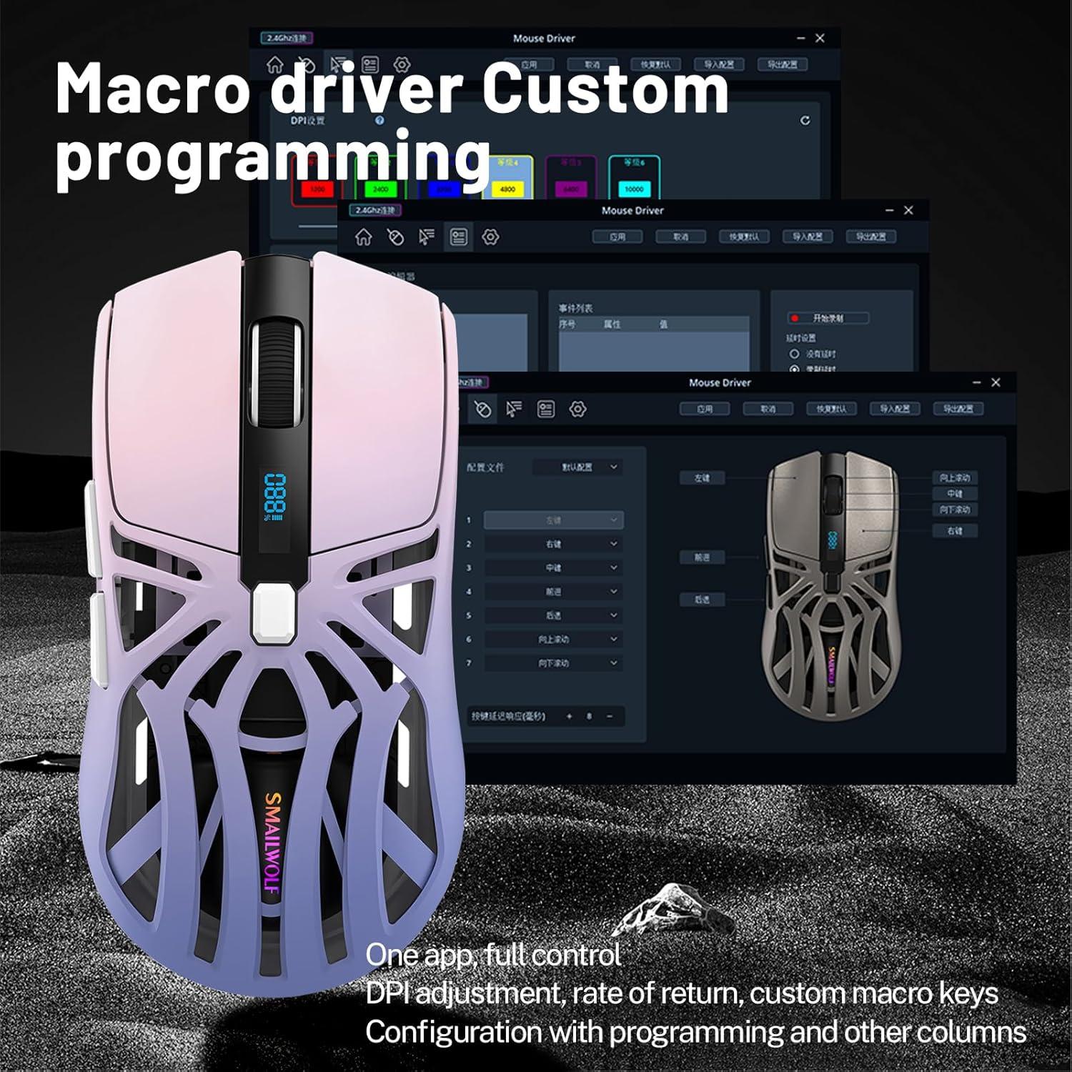 Ratón Gaming Inalámbrico Attoe SML-YXSB-01F 10000 DPI RGB