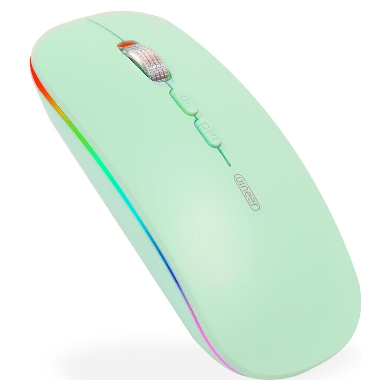 Ratón Inalámbrico Bluetooth Uineer M1LBS Recargable Verde