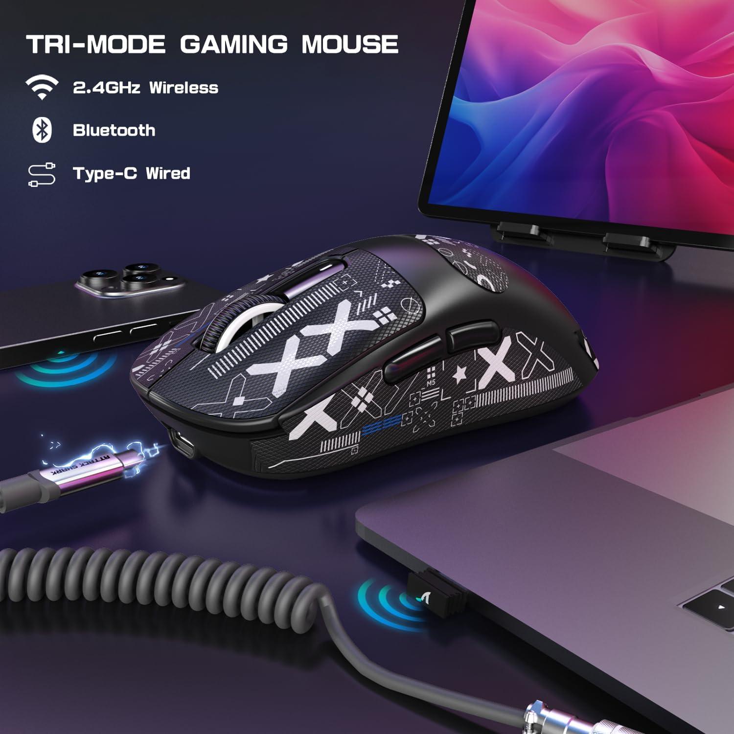 Ratón Gaming Inalámbrico ATTACK SHARK X3MAX 42K DPI Ligero