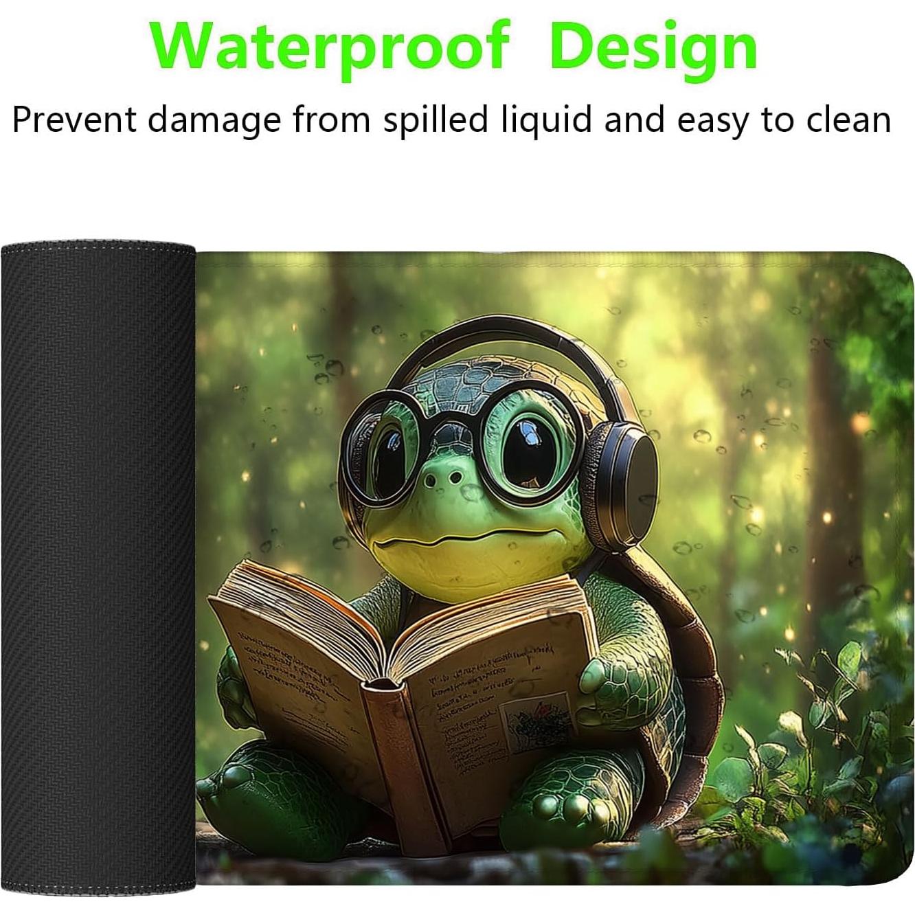 Alfombrilla de Ratón XL Green Turtles 800x300mm para Juegos