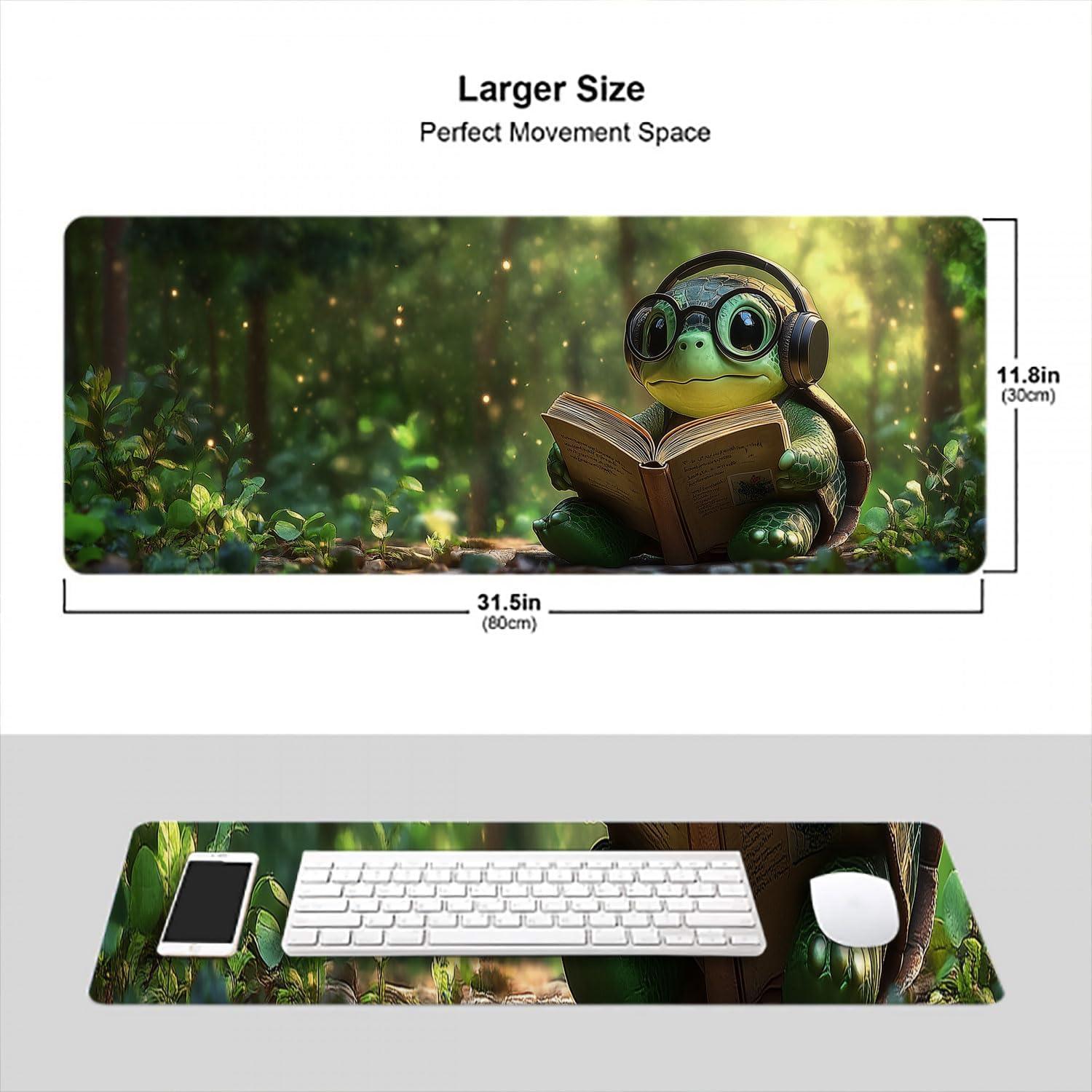 Alfombrilla de Ratón XL Green Turtles 800x300mm para Juegos