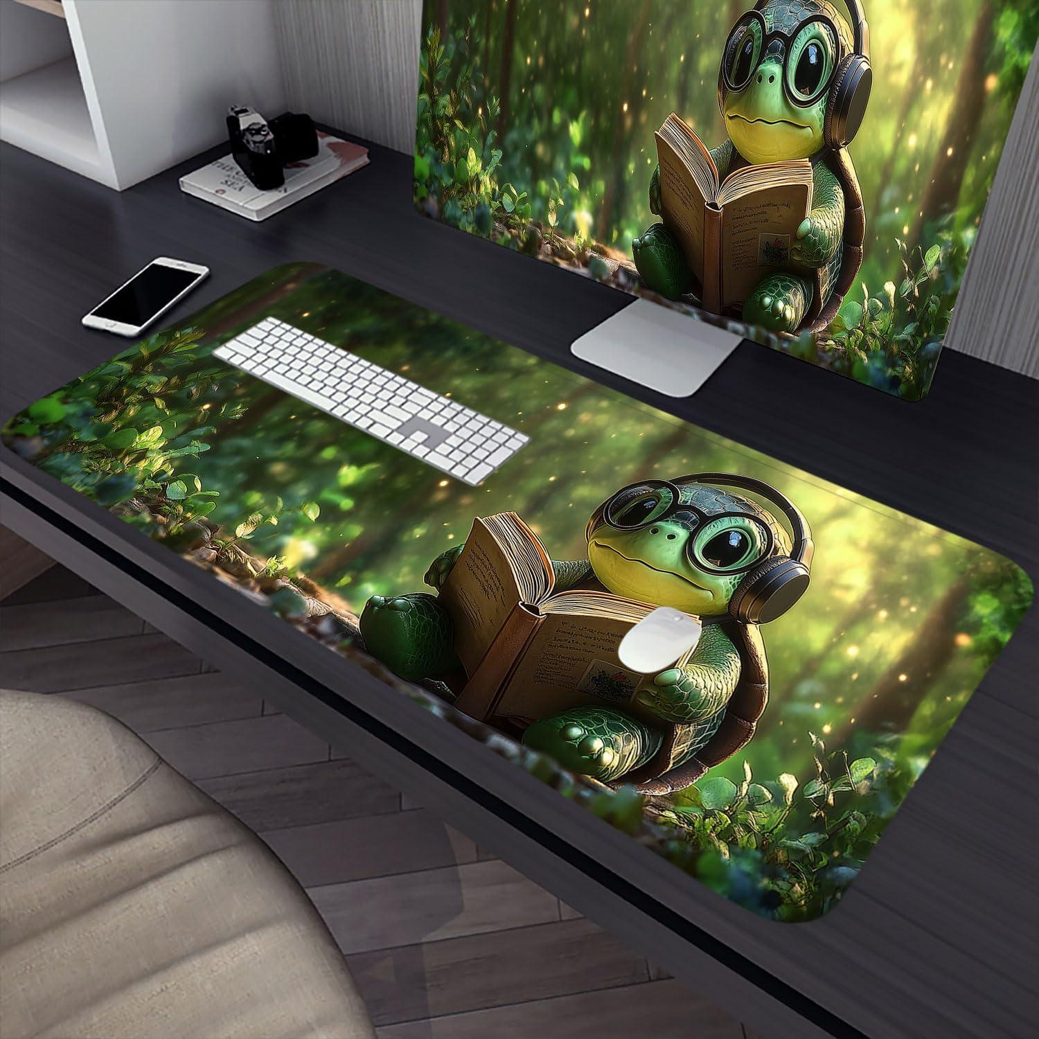 Alfombrilla de Ratón XL Green Turtles 800x300mm para Juegos