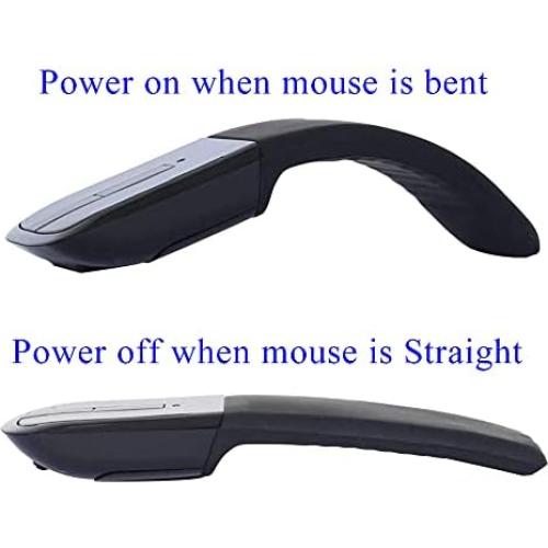 Ratón Bluetooth Arc WUDEKEJI Plegable 1200dpi Negro