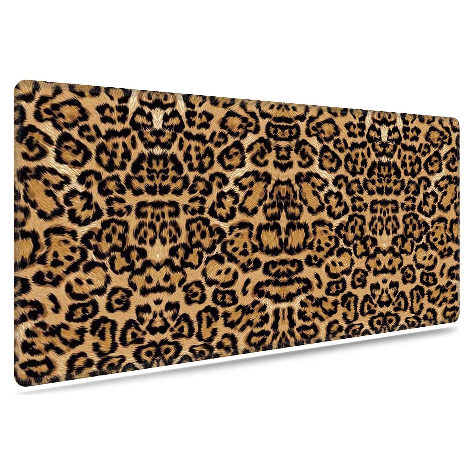 Alfombrilla de Ratón Grande ZISKGZO Estampado Leopardo 80x30cm
