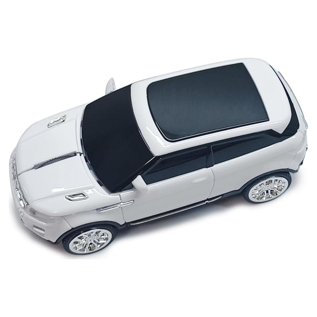 Ratón Inalámbrico USB SUV Deportivo con LED - Blanco