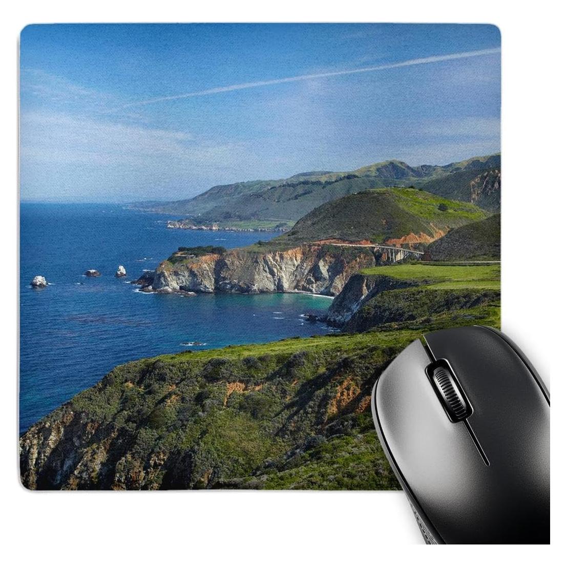 Alfombrilla de Ratón 3dRose Big Sur 20x20 cm Goma Reciclada