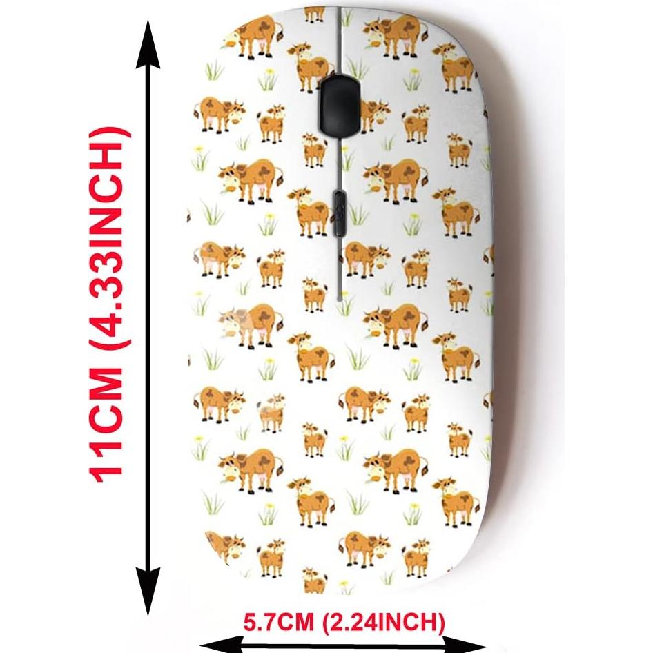 Ratón Inalámbrico 2.4G CJCBROES Diseño Vaca 69.91g