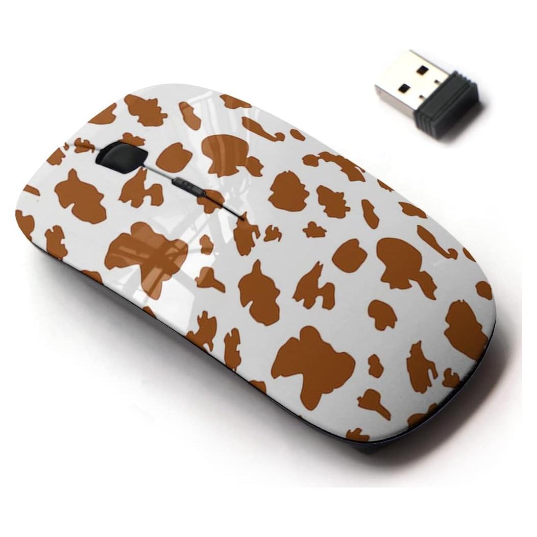 Ratón Inalámbrico 2.4G CJCBROES Diseño Piel de Vaca