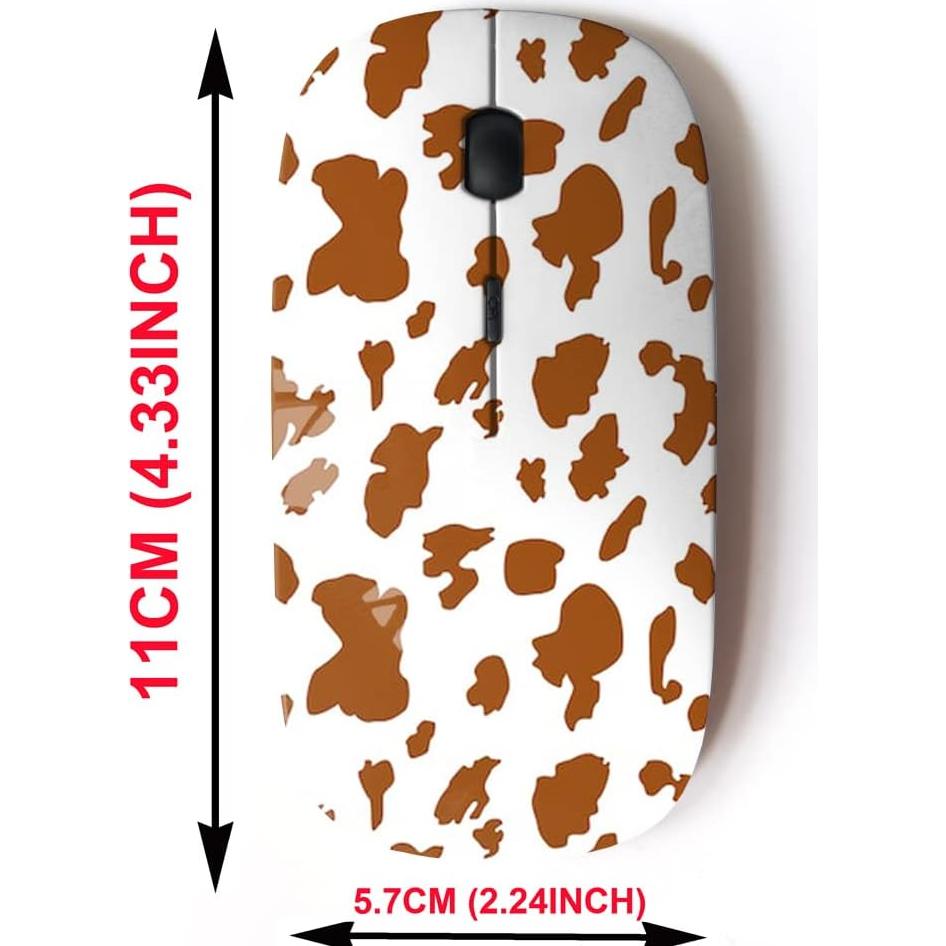 Ratón Inalámbrico 2.4G CJCBROES Diseño Piel de Vaca