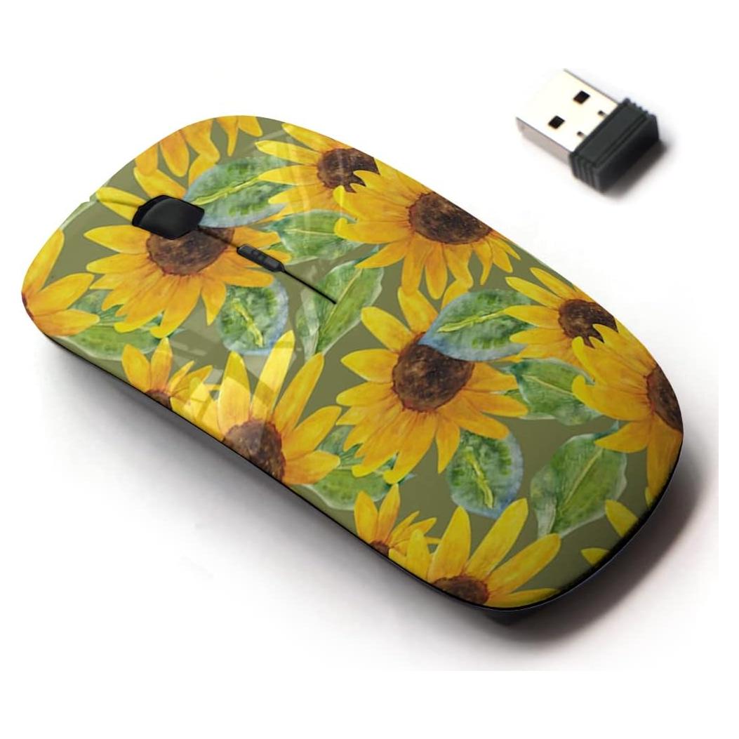 Ratón Inalámbrico 2.4G CJCBROES Girasol para Portátiles