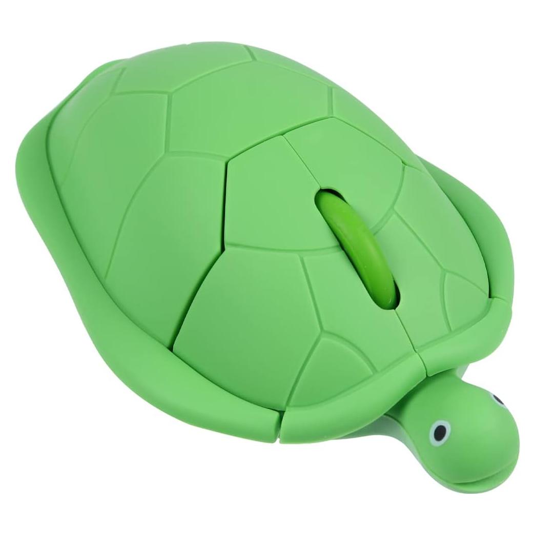 Wireless Mouse Cute Animal Green Turtle Shape Silent Click Ergonomic Portable Quiet Travel Lightweight USB Optical Cordless Mouse for PC Laptop Computer Mac MacBook Desktop Kids Girls Women Men Gift