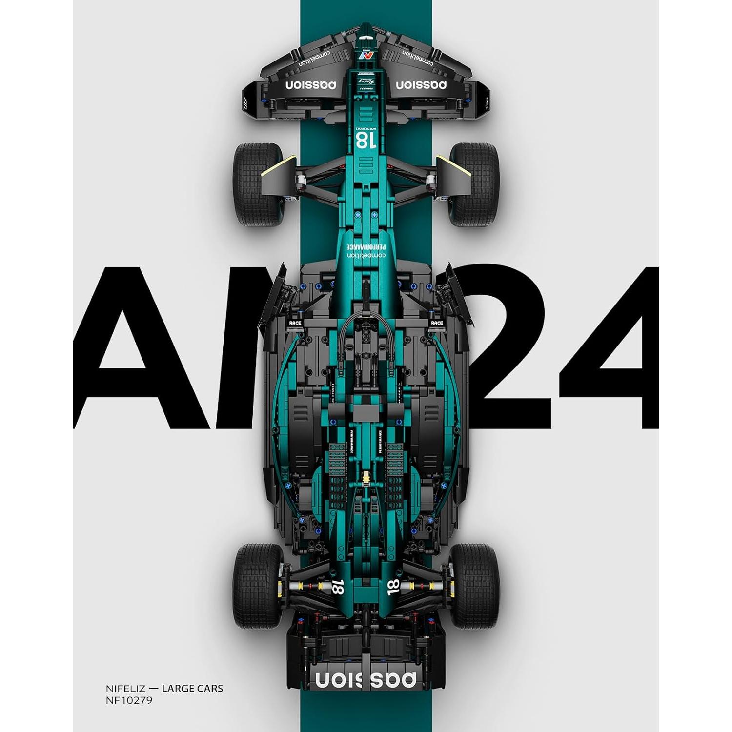 Set de Construcción Coche Fórmula 1 Nifeliz 1:8 2351 Piezas