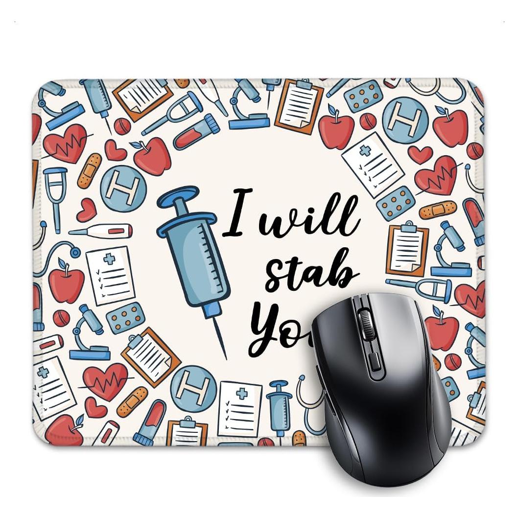 Mouse Pad Divertido AGMDESIGN 26x21cm Antideslizante para Enfermeras