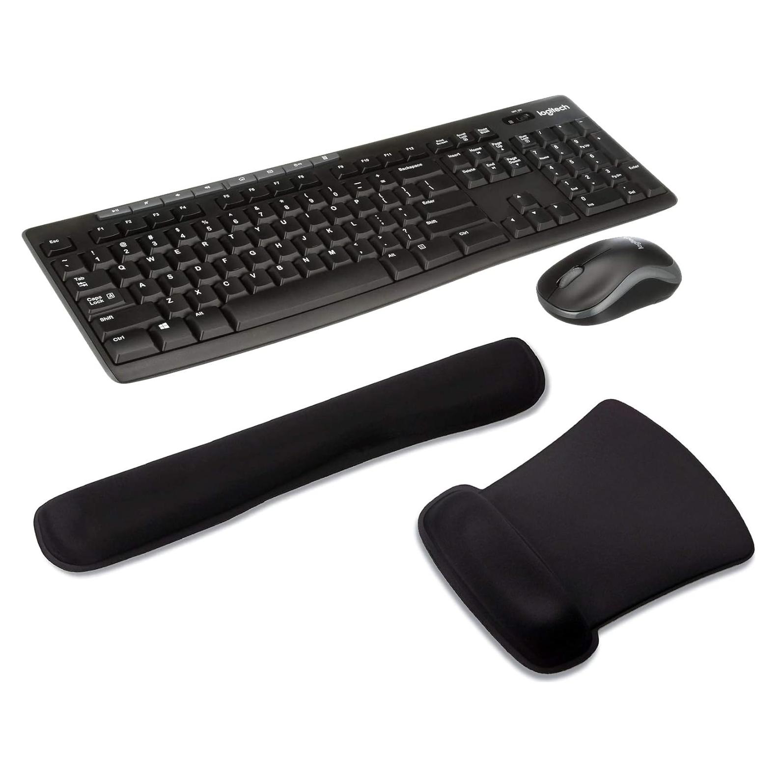 Combo Teclado y Ratón Inalámbricos Logitech MK270 con Almohadillas de Gel