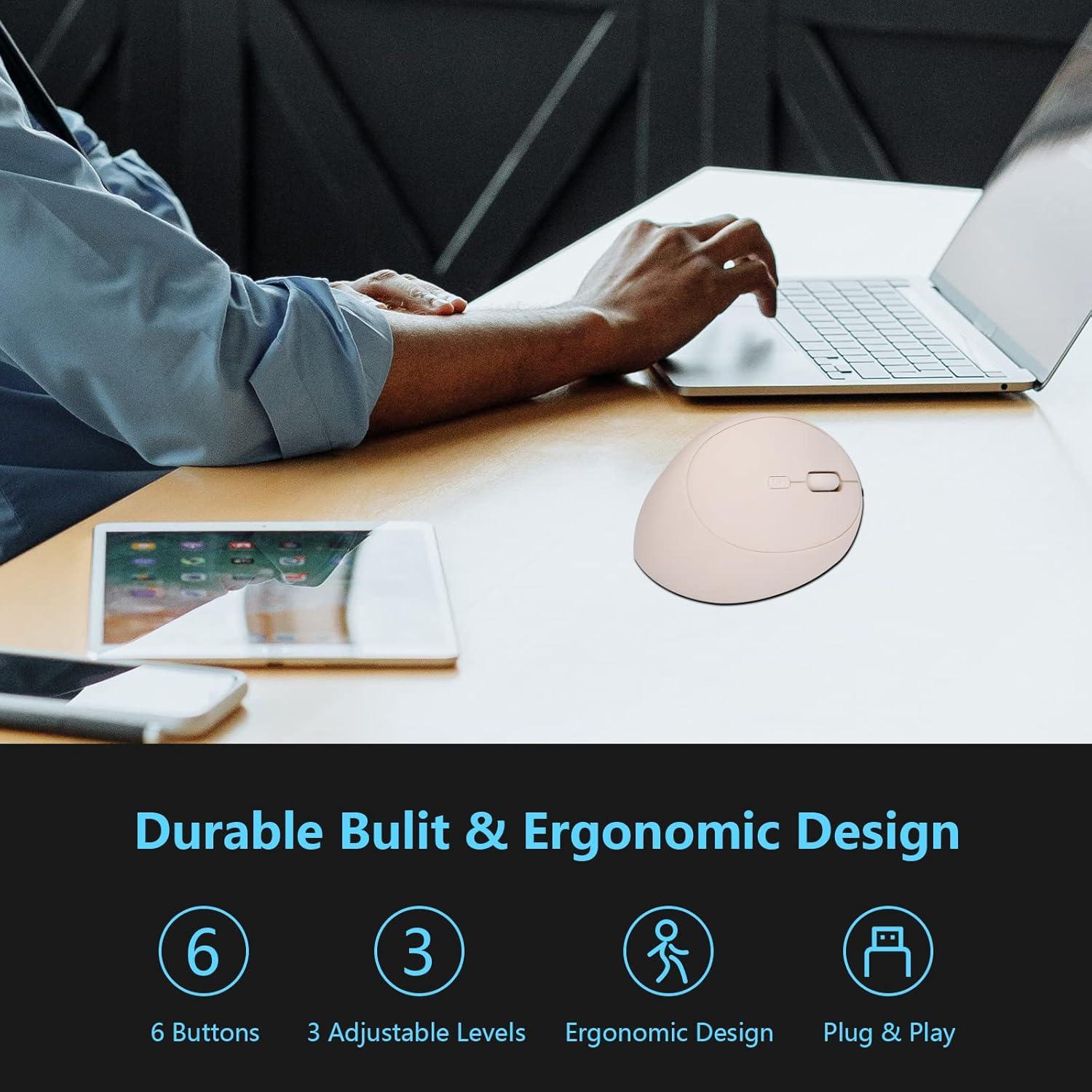 Ratón Ergonómico Inalámbrico Super Space 3 DPI Ajustables