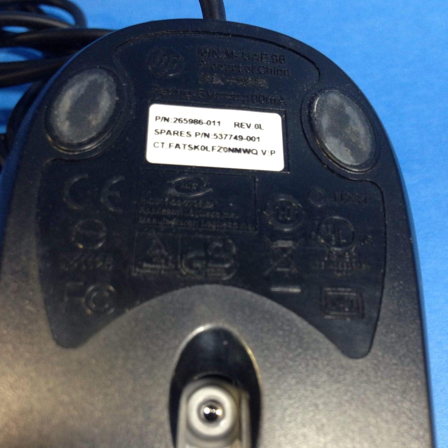 Ratón Óptico USB HP Plata/Carbono 3 Botones y Rueda