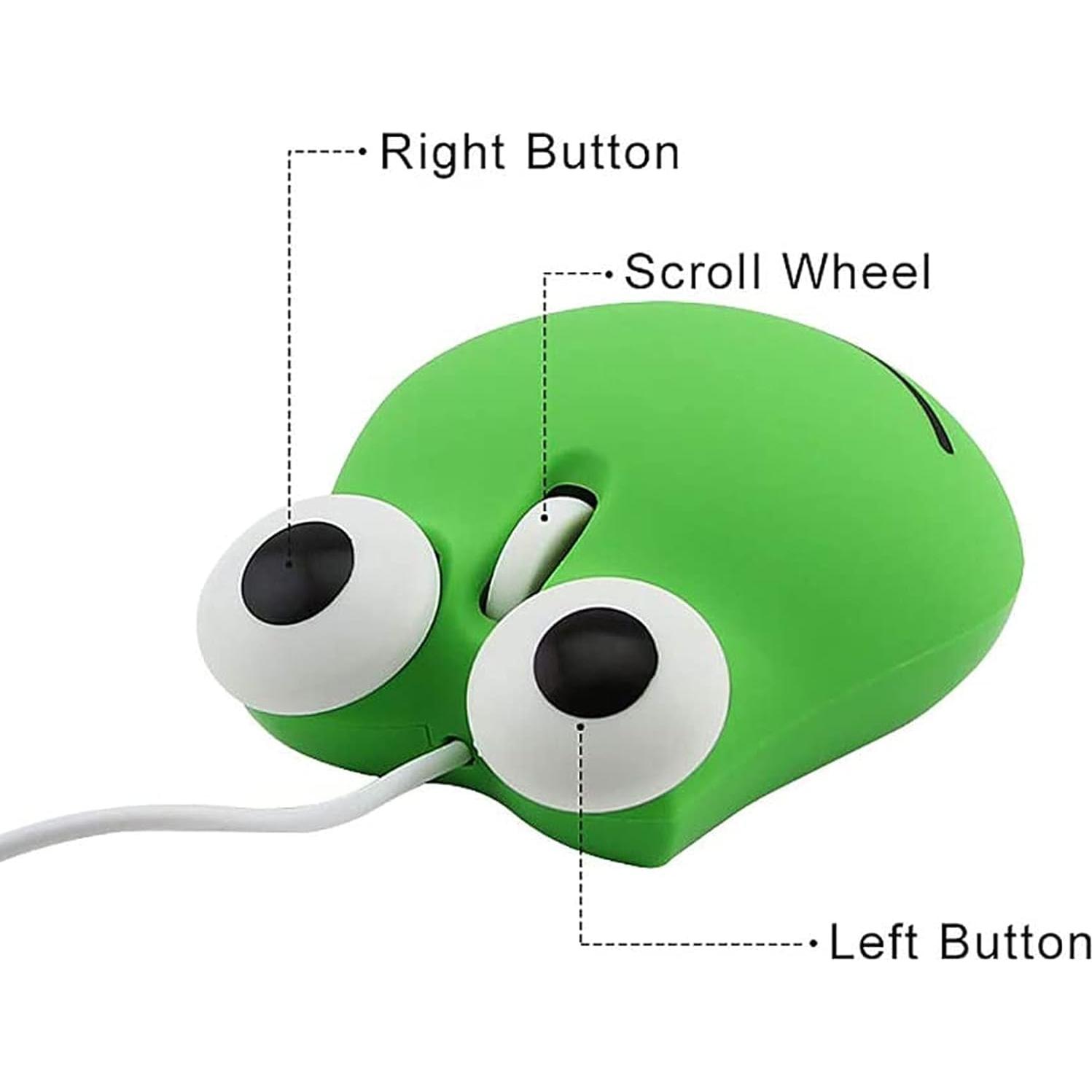 Ratón Óptico con Cable Howen Rana Verde 1600DPI Ergonómico