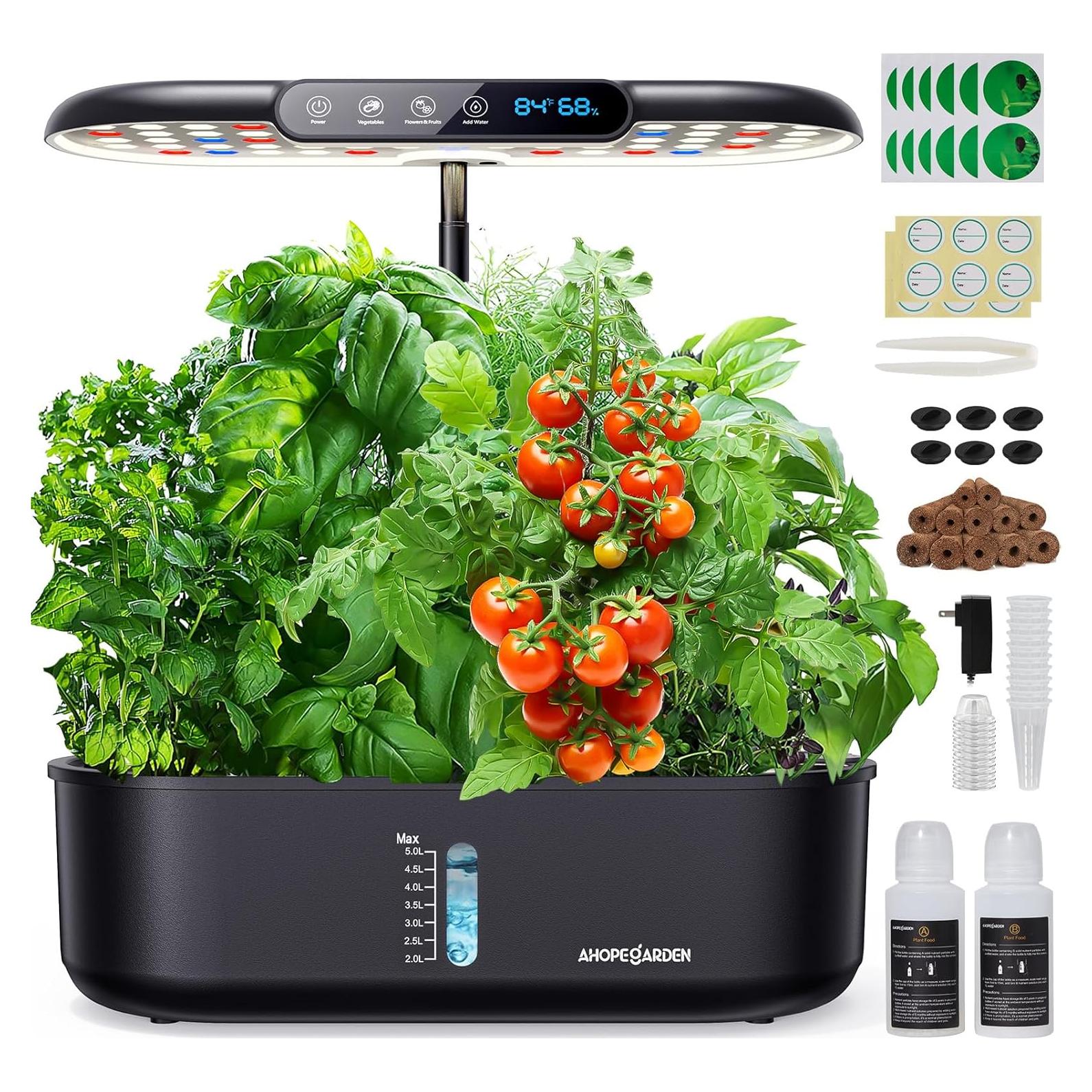 Ahopegarden Jardín Hidropónico Interior 12 Cápsulas 5L