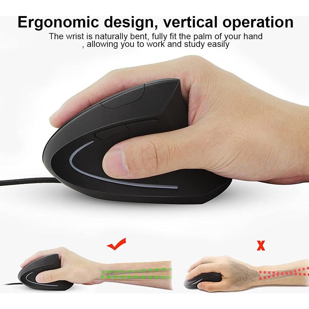 Ratón Ergonómico Vertical Vbestlife 3200 DPI USB Antideslizante