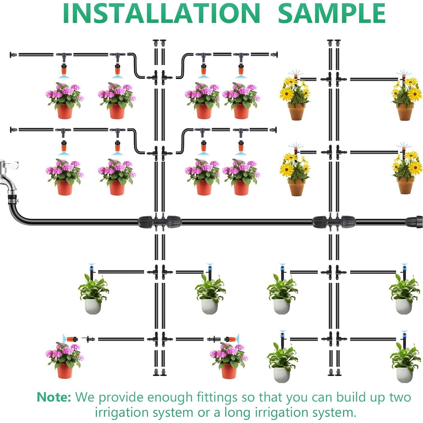 Kit de Riego por Goteo HEKIWAY 265FT para Jardín