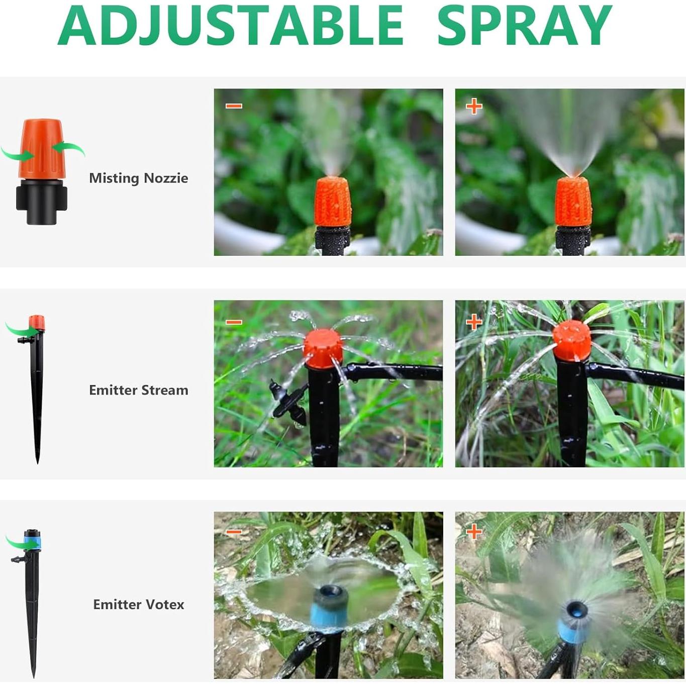 Kit de Riego por Goteo HEKIWAY 265FT para Jardín