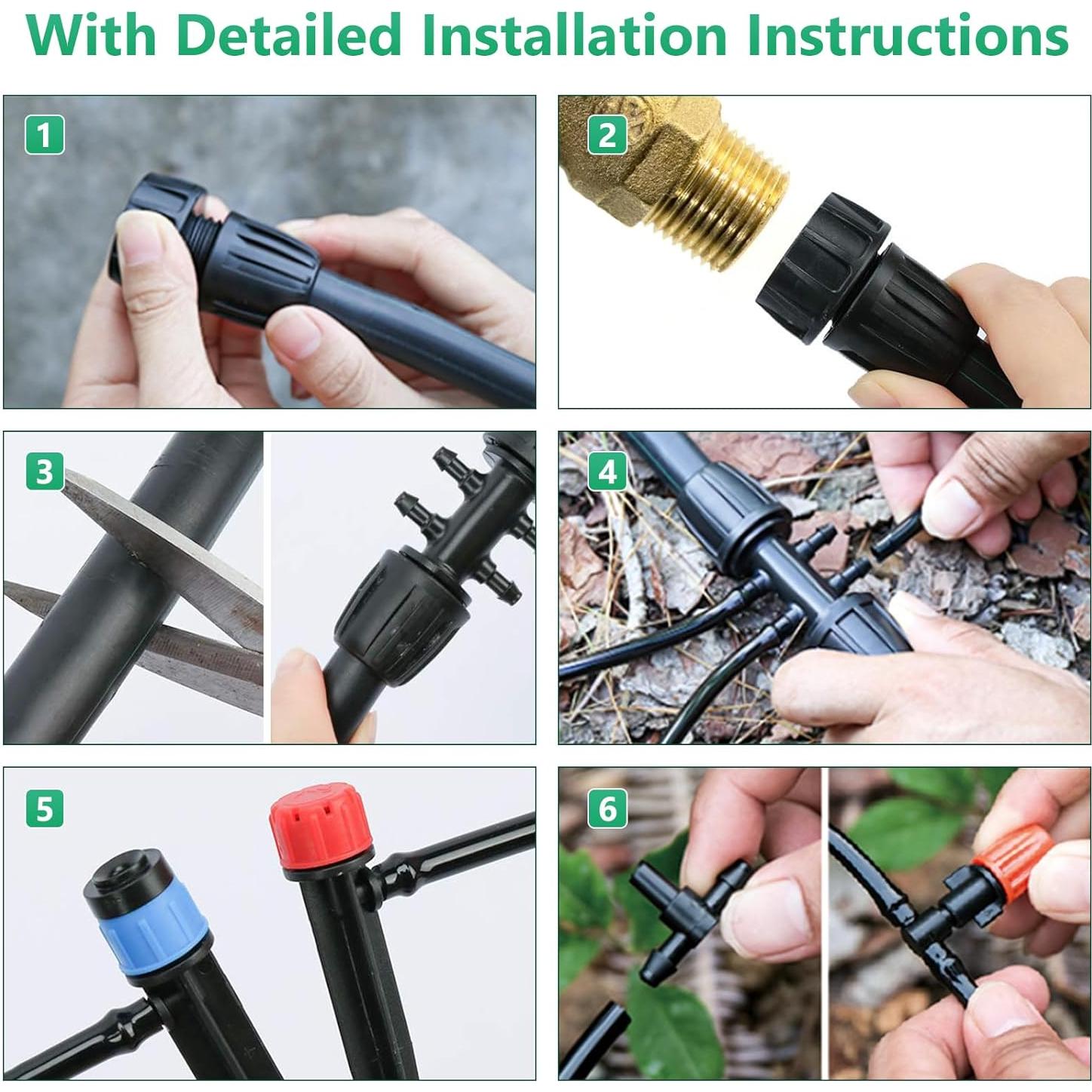 Kit de Riego por Goteo HEKIWAY 265FT para Jardín