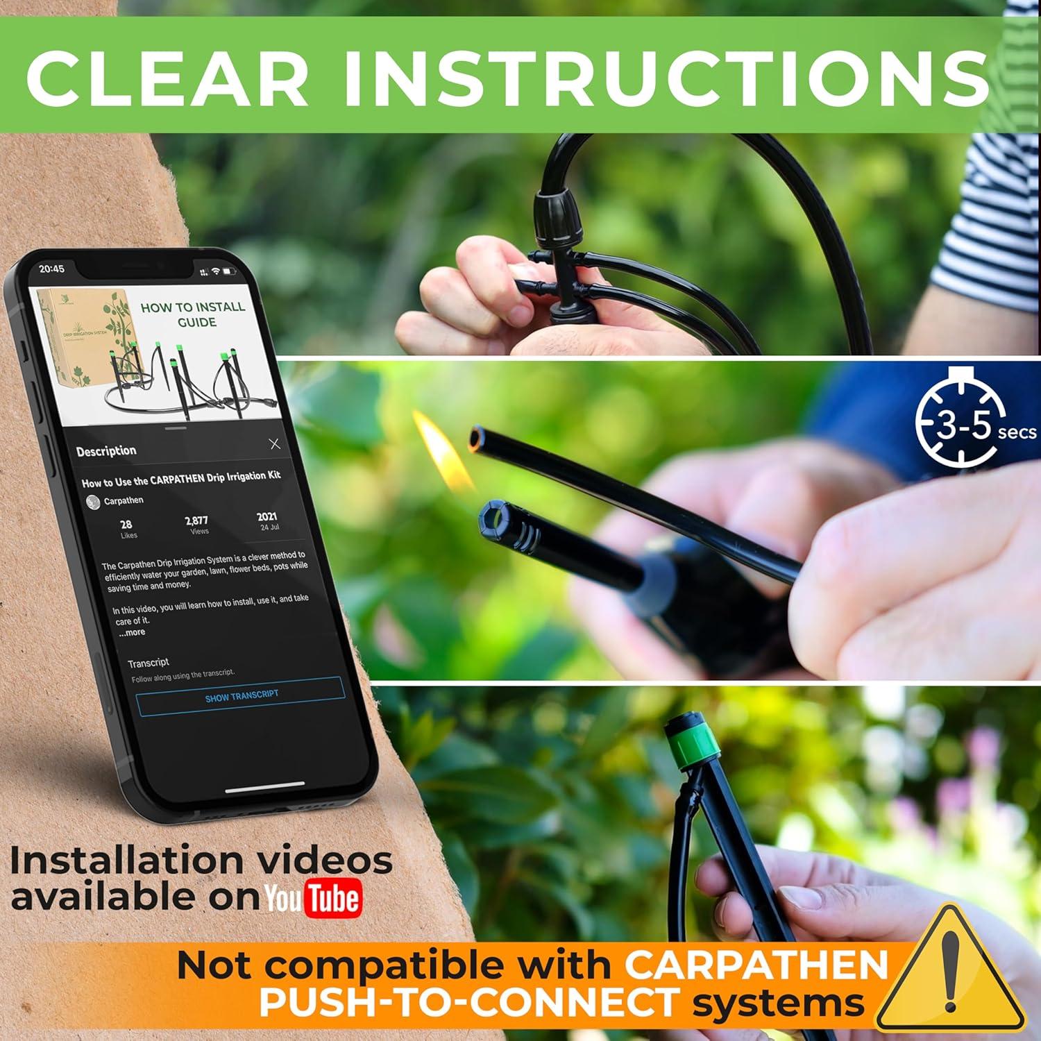 Sistema de Riego por Goteo Carpathen - Kit Completo Jardín